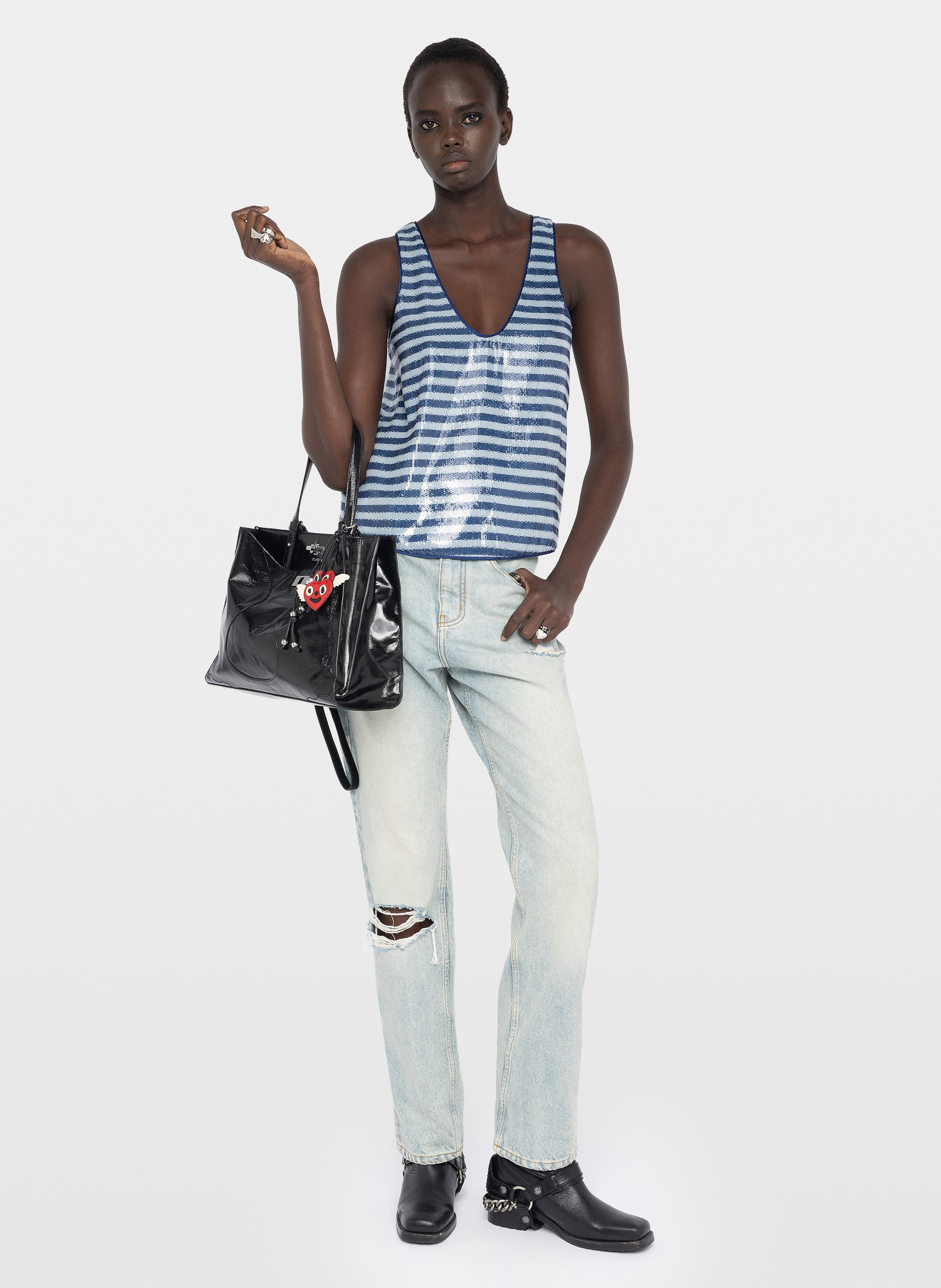 Gestreiftes Oberteil ZADIG&VOLTAIRE Blau