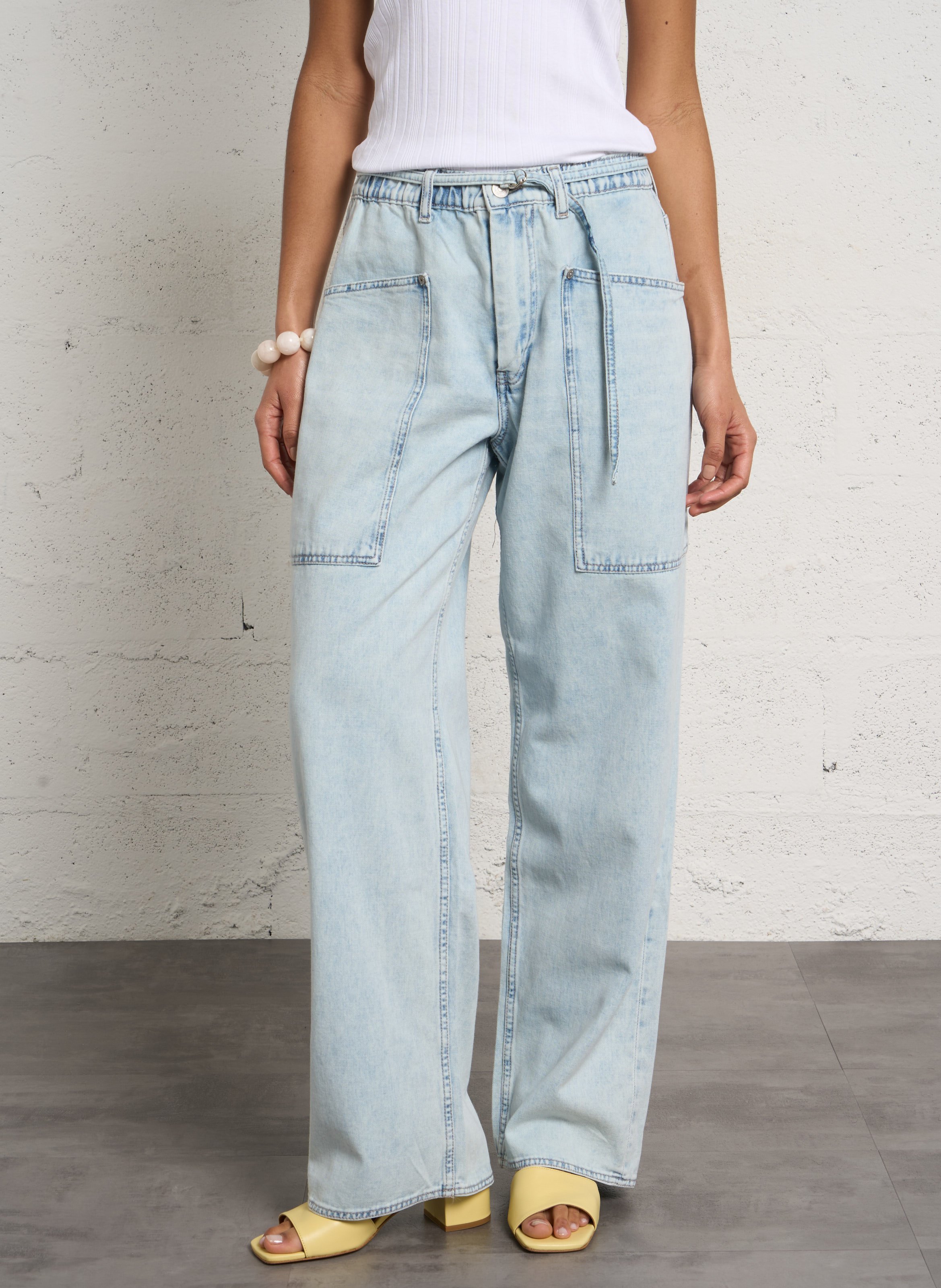 Weit geschnittene Stone-Washed-Jeans LE TEMPS DES CERISES