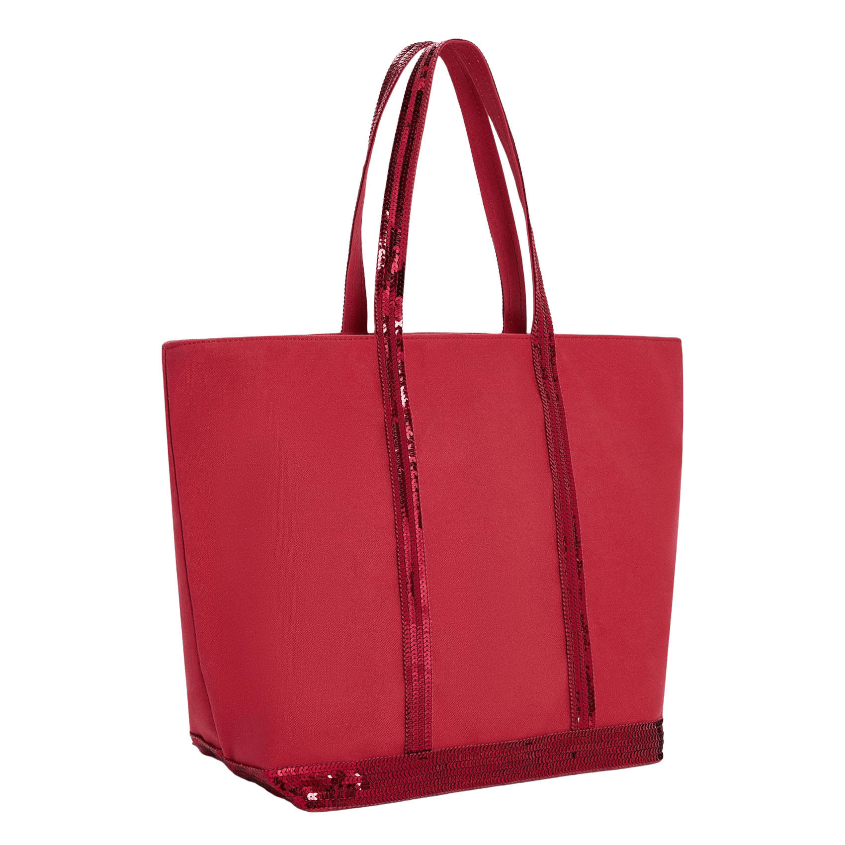 Shopper aus Baumwoll-Canvas mit Pailletten VANESSA BRUNO Rosa