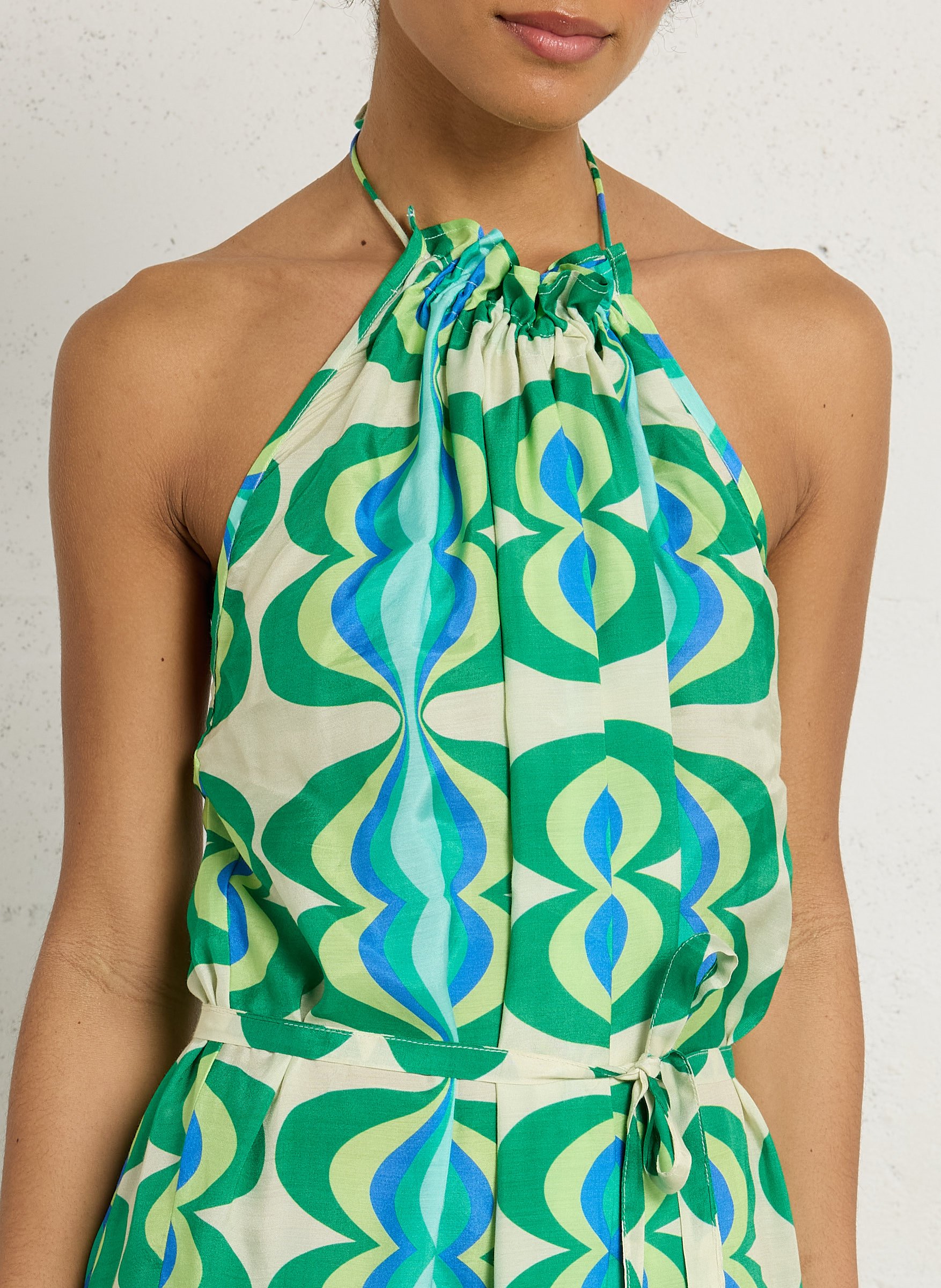 Combinaison col V imprimée SUNDRESS Multicolore