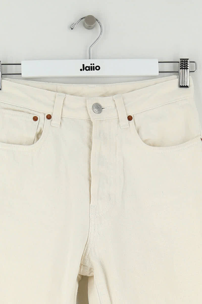 - Straight-leg jeans
- 5 pockets
- Straight cut
- Faded effect BELLEROSE - Seconde Main White