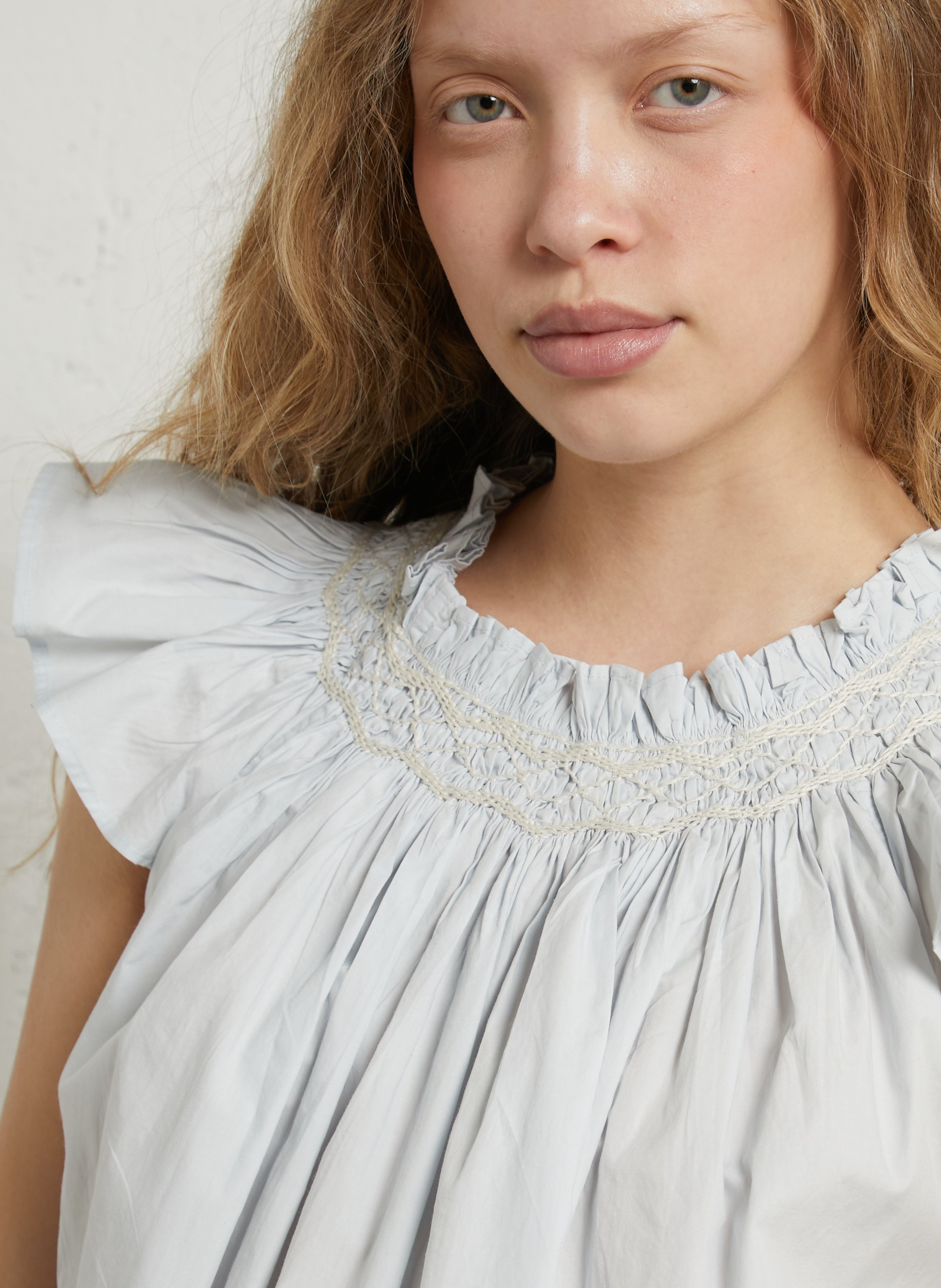 Loose-fit cotton top BELLEPIECE Blue