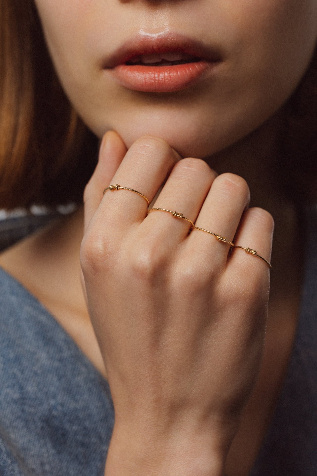 Bague anneau éclat YAY Doré