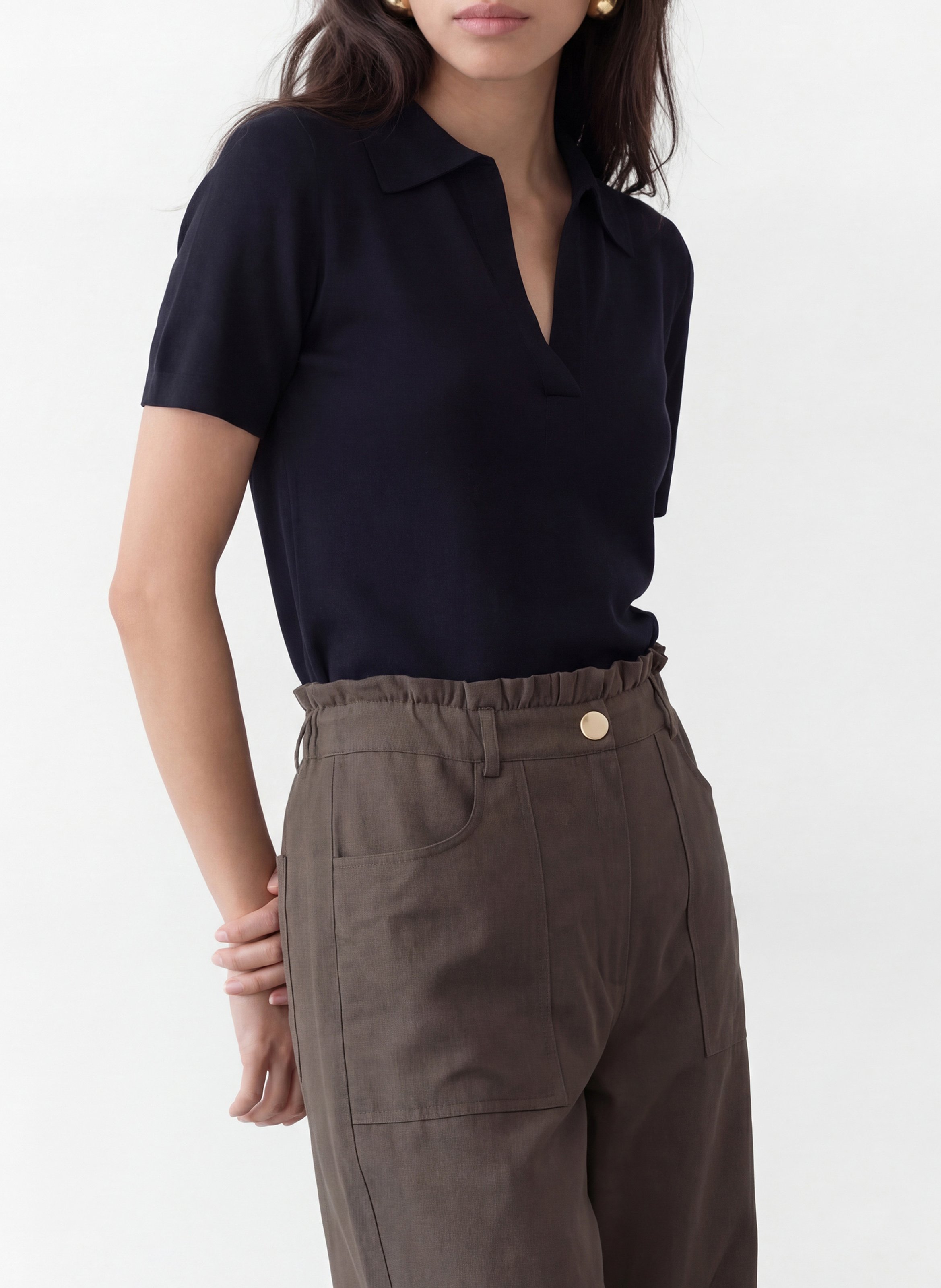 Gerade geschnittenes Poloshirt KOOKAI Schwarz