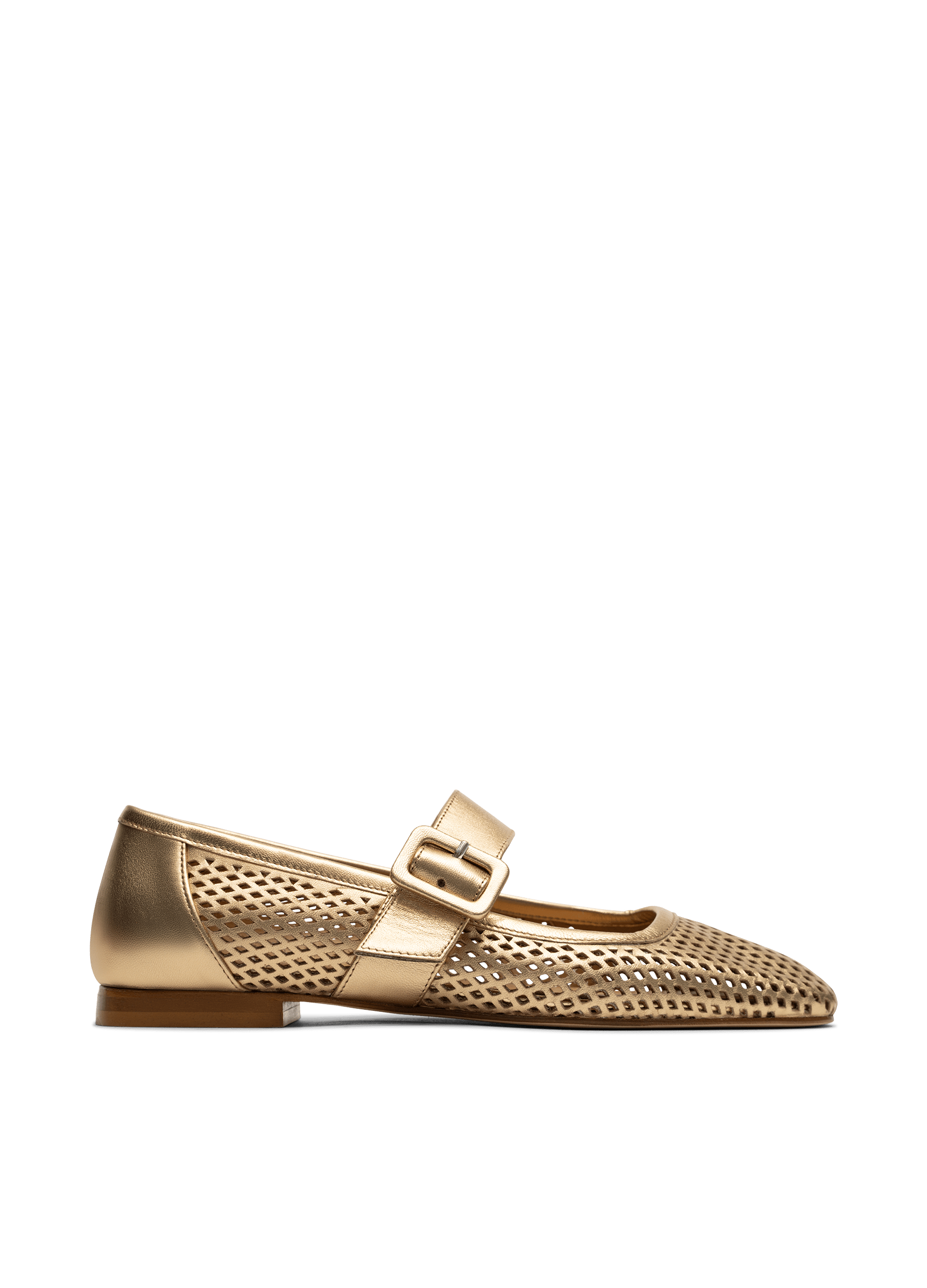 Gold nappa leather ballet flats PARALLELE PARIS Golden