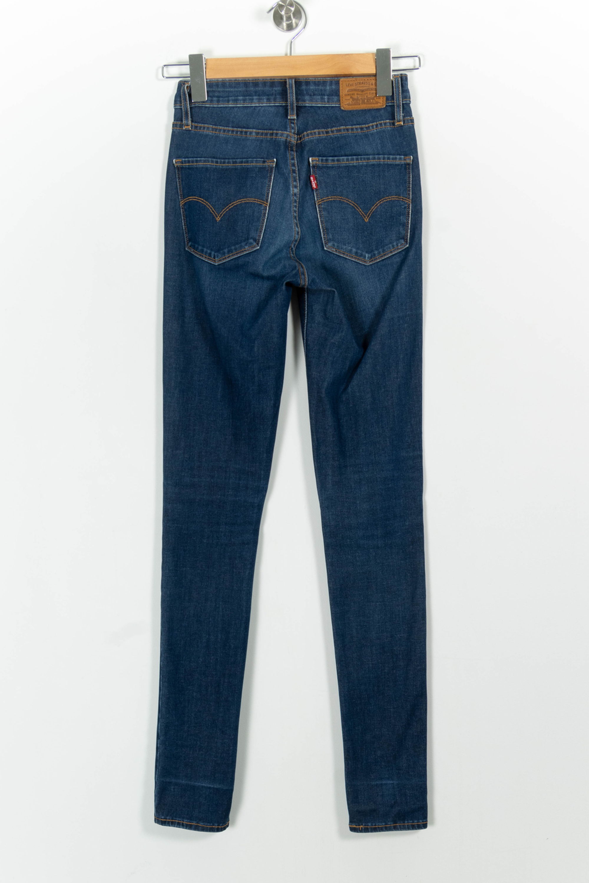 Cropped slim jeans with studs LEVI'S - Seconde main Blue