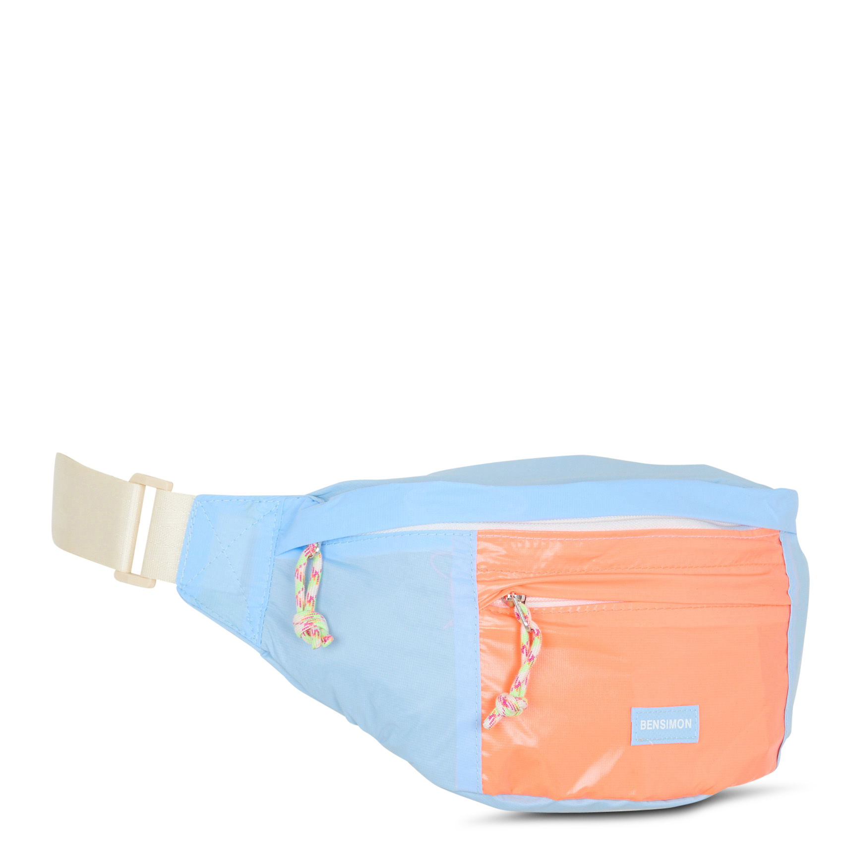 Printed canvas waist bag BENSIMON Blue