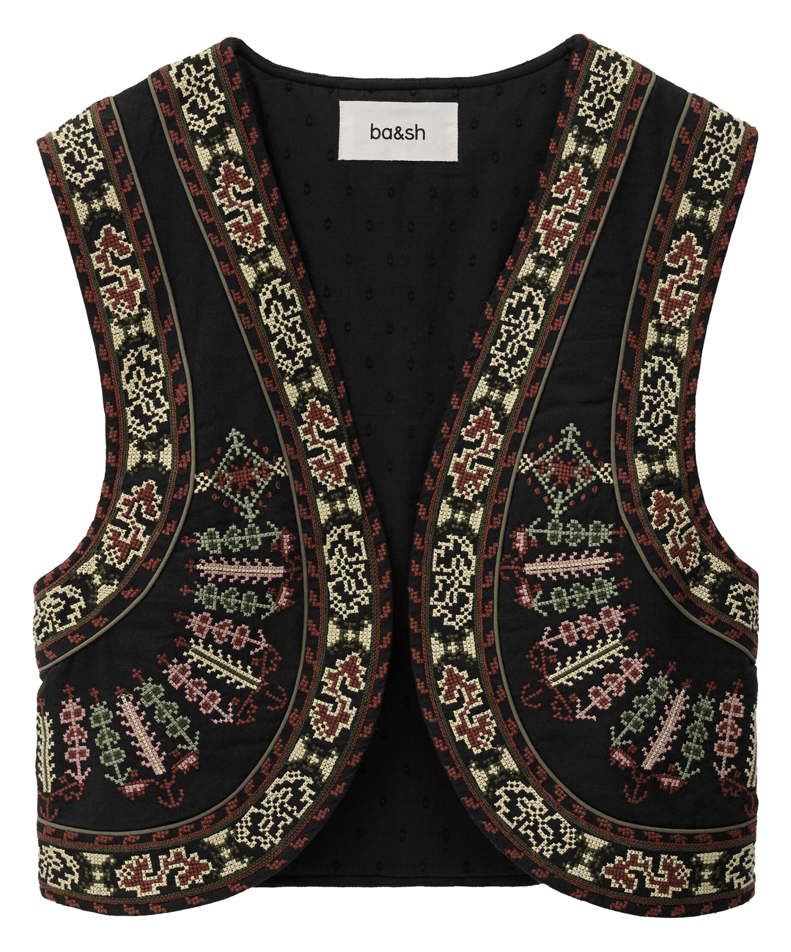 Veste sans manches brodée BA&SH Noir