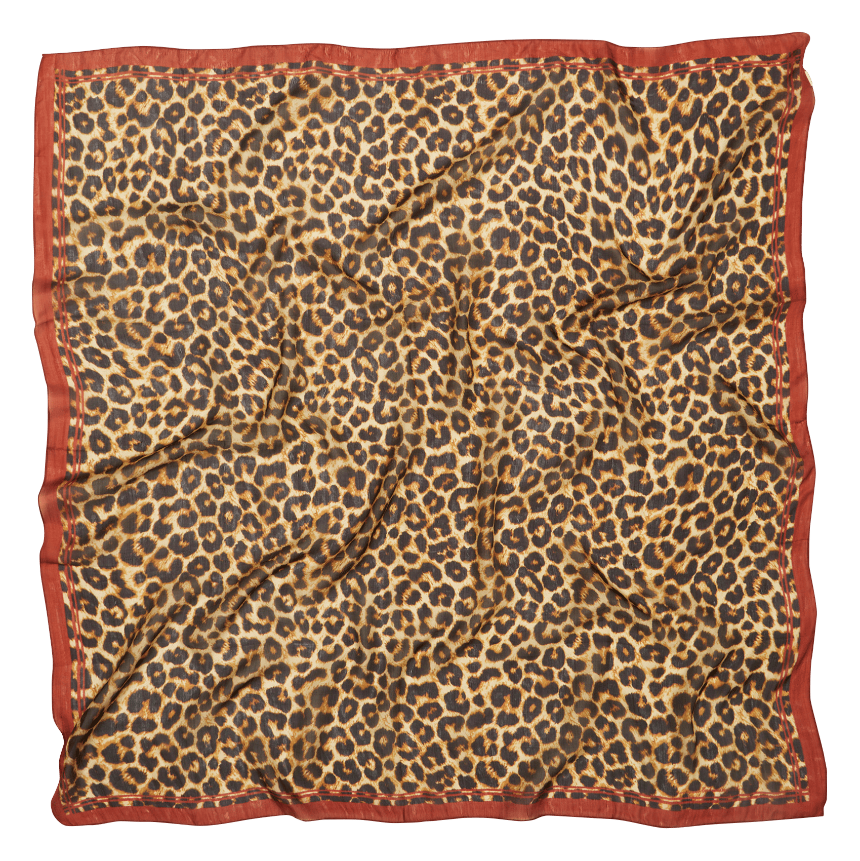 Foulard carré imprimé animal en soie BECKSONDERGAARD Multicolore