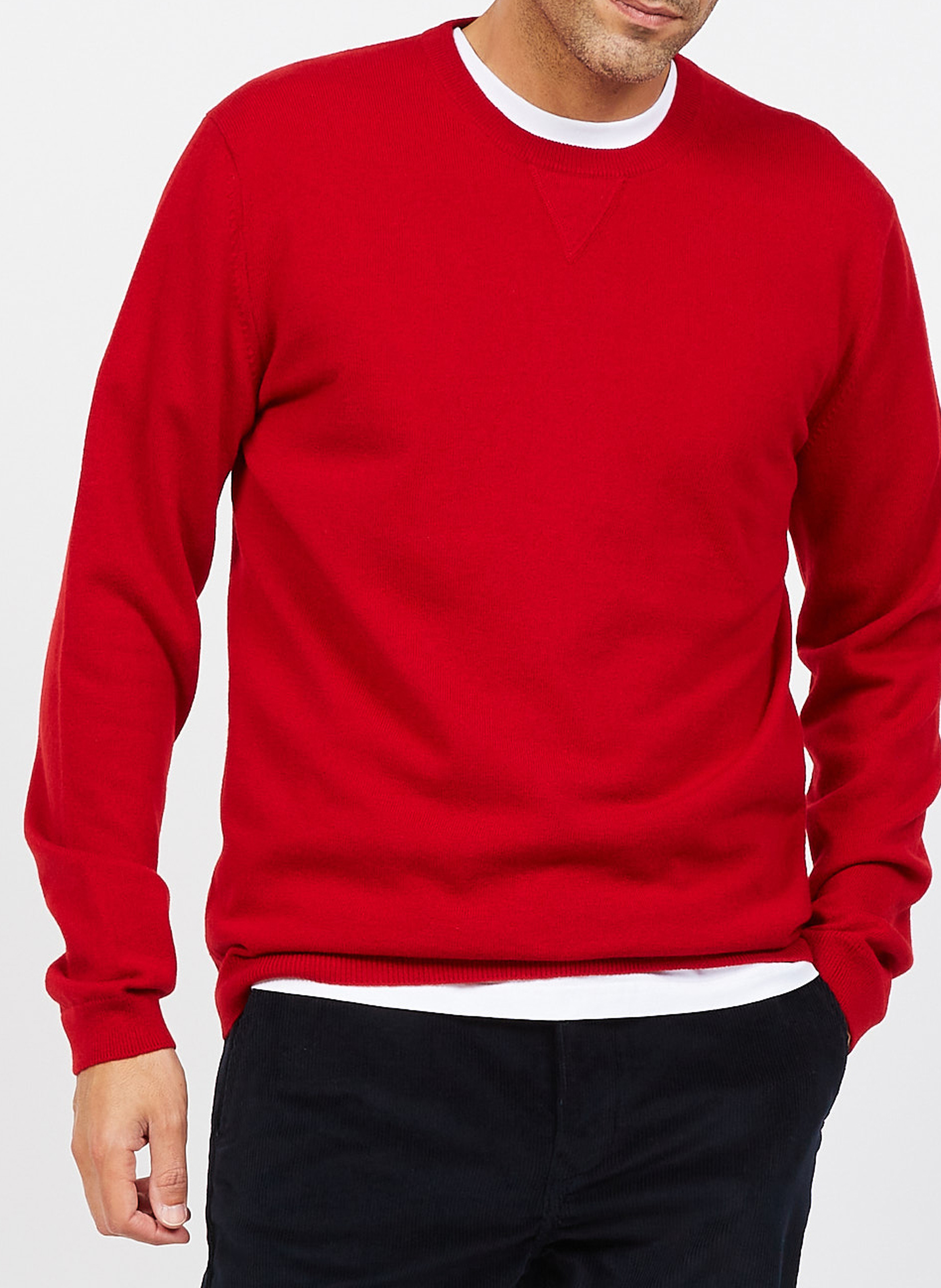 Kaschmirpullover mit Rundhalsausschnitt AU PRINTEMPS PARIS Rot
