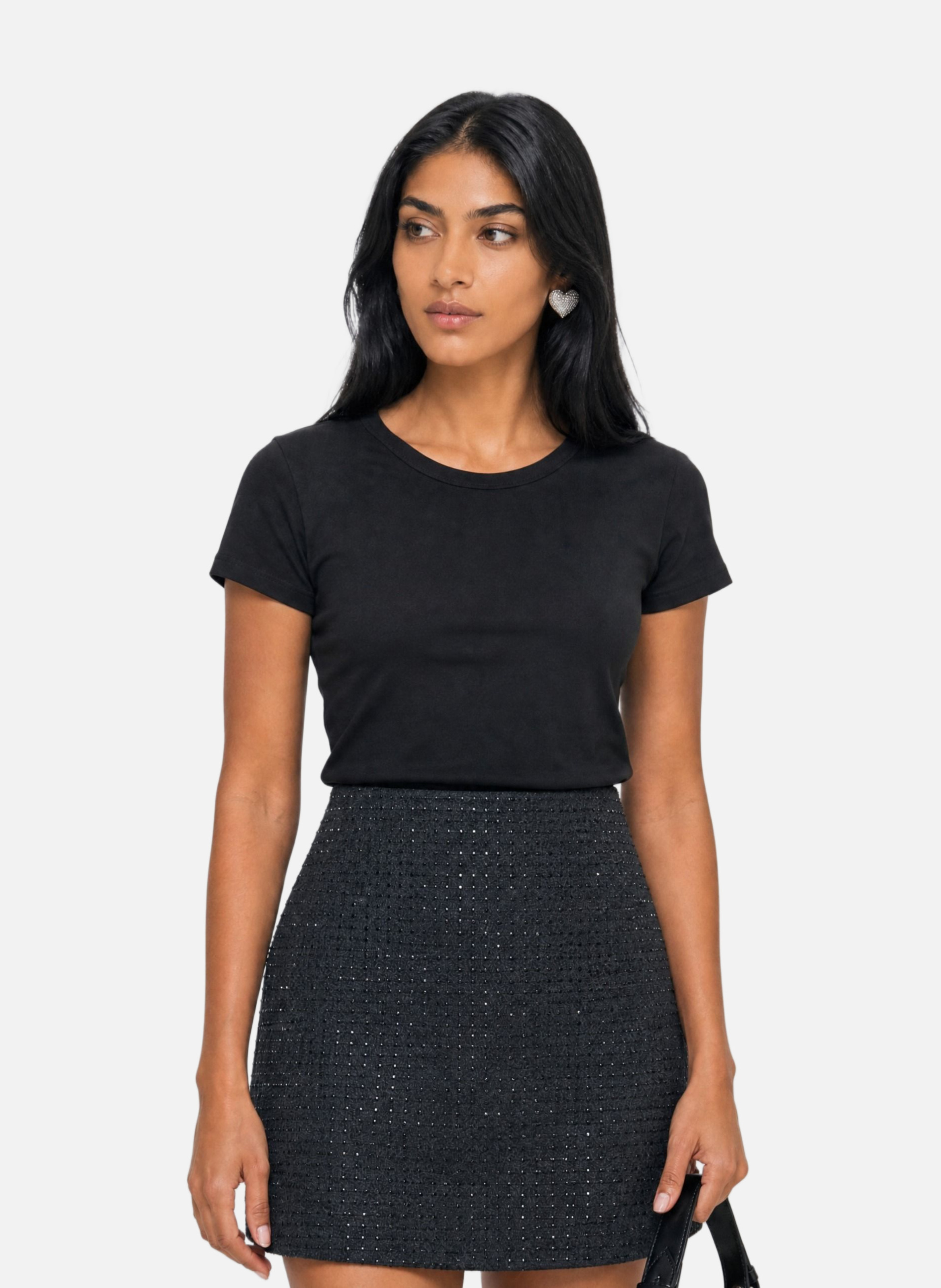 Fitted round neck cotton T-shirt THE KOOPLES Black
