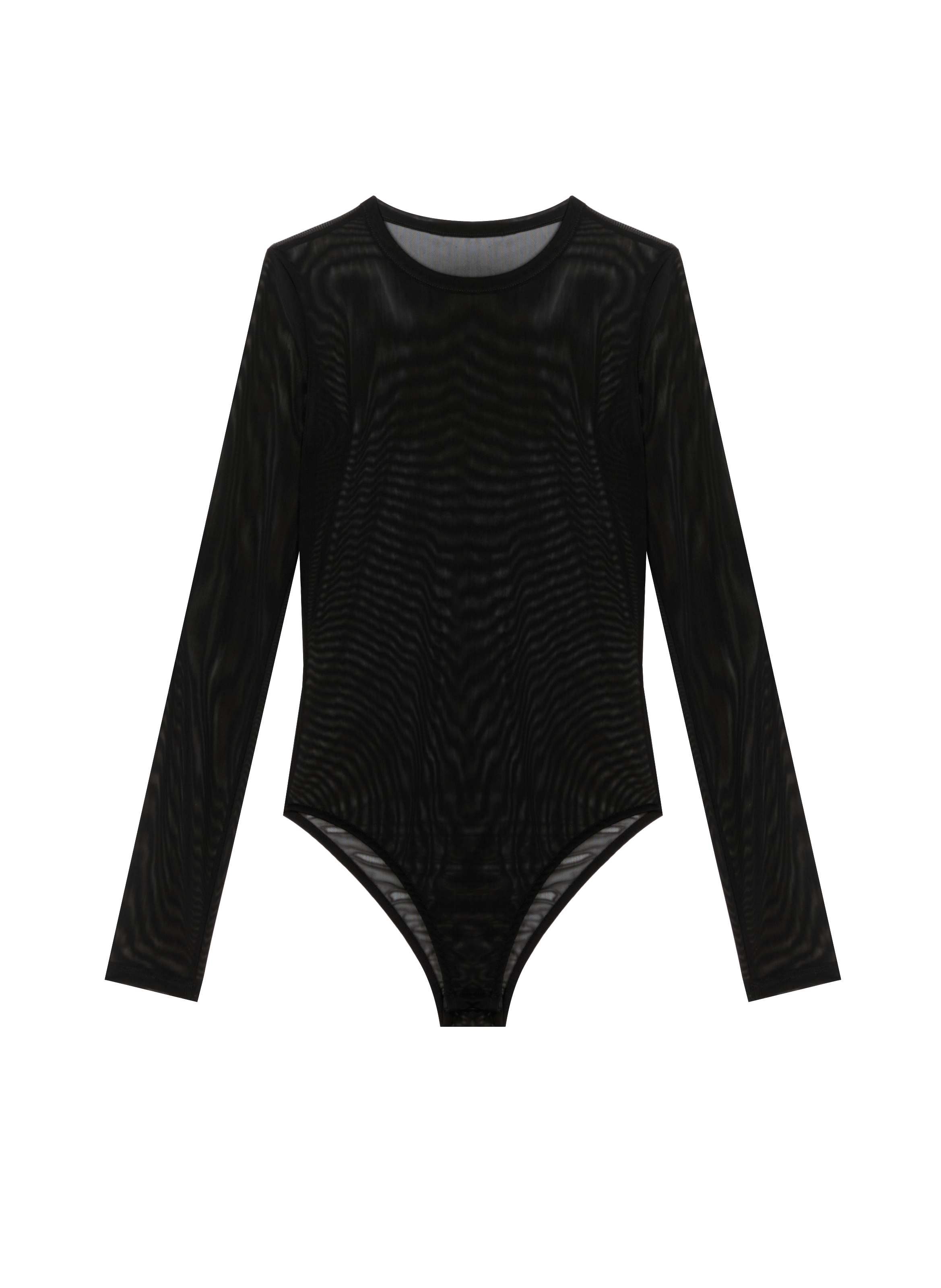 Round neck transparent body tri sibody SAISON 1865 Black