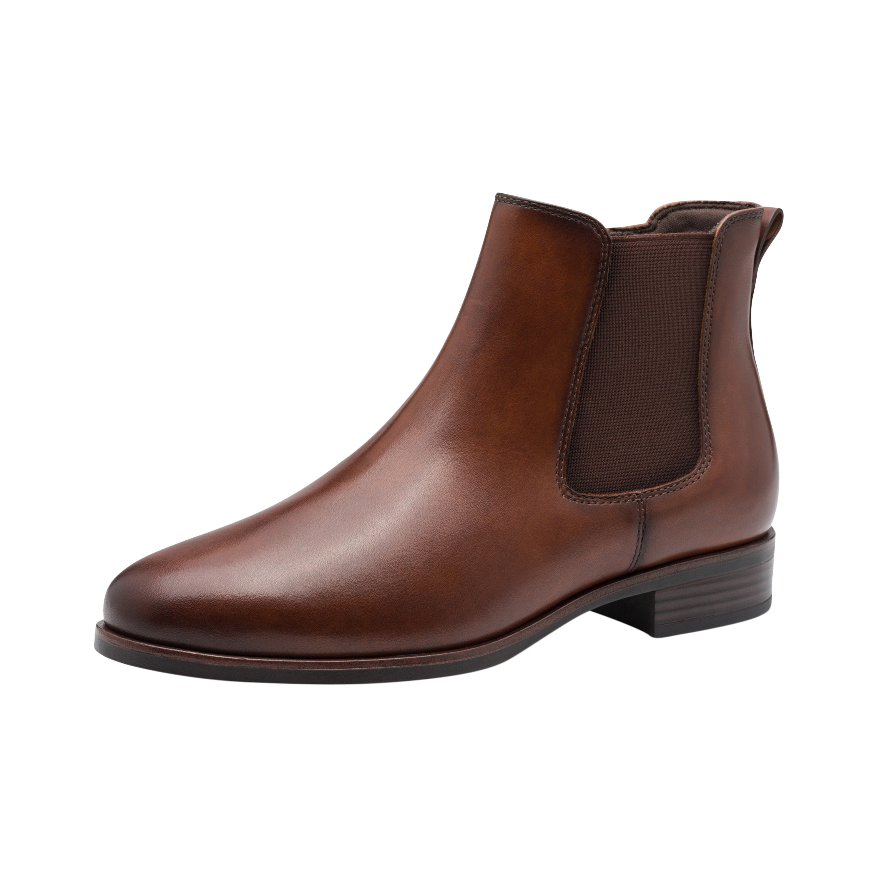 Leather ankle boots TAMARIS Brown