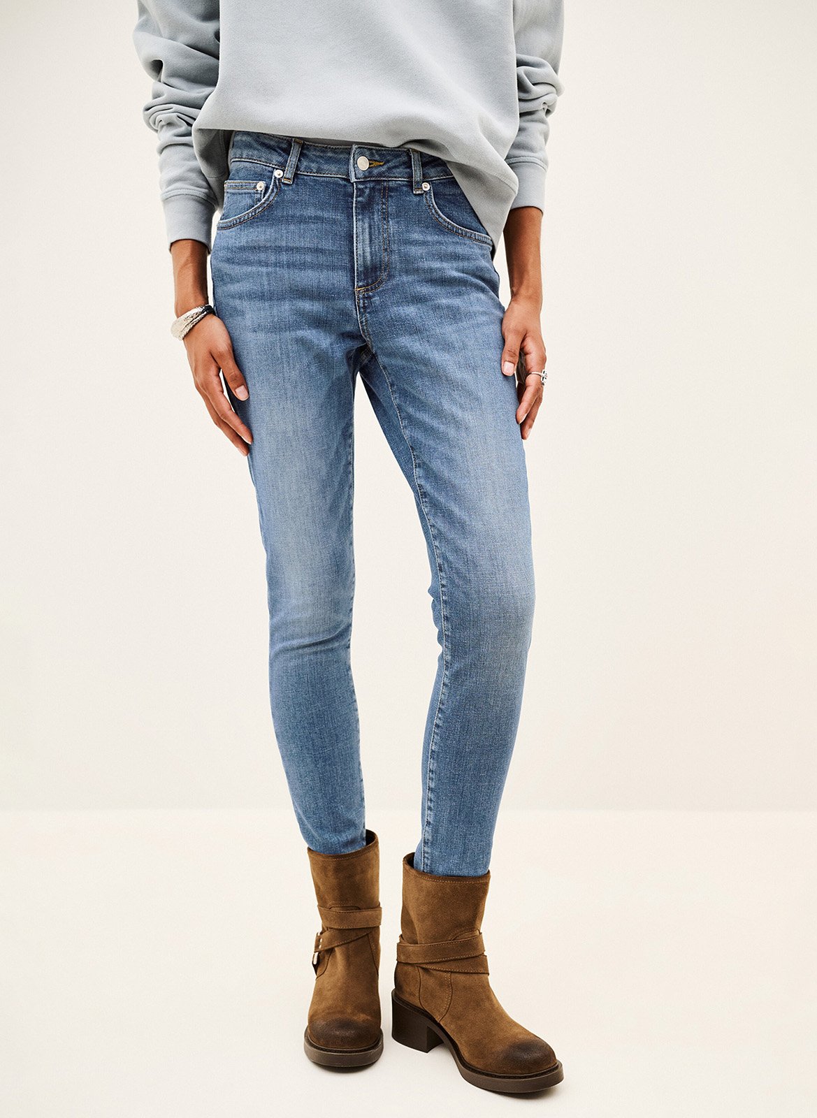 Slimfit-Jeans mit 5 Taschen BA&SH Blau