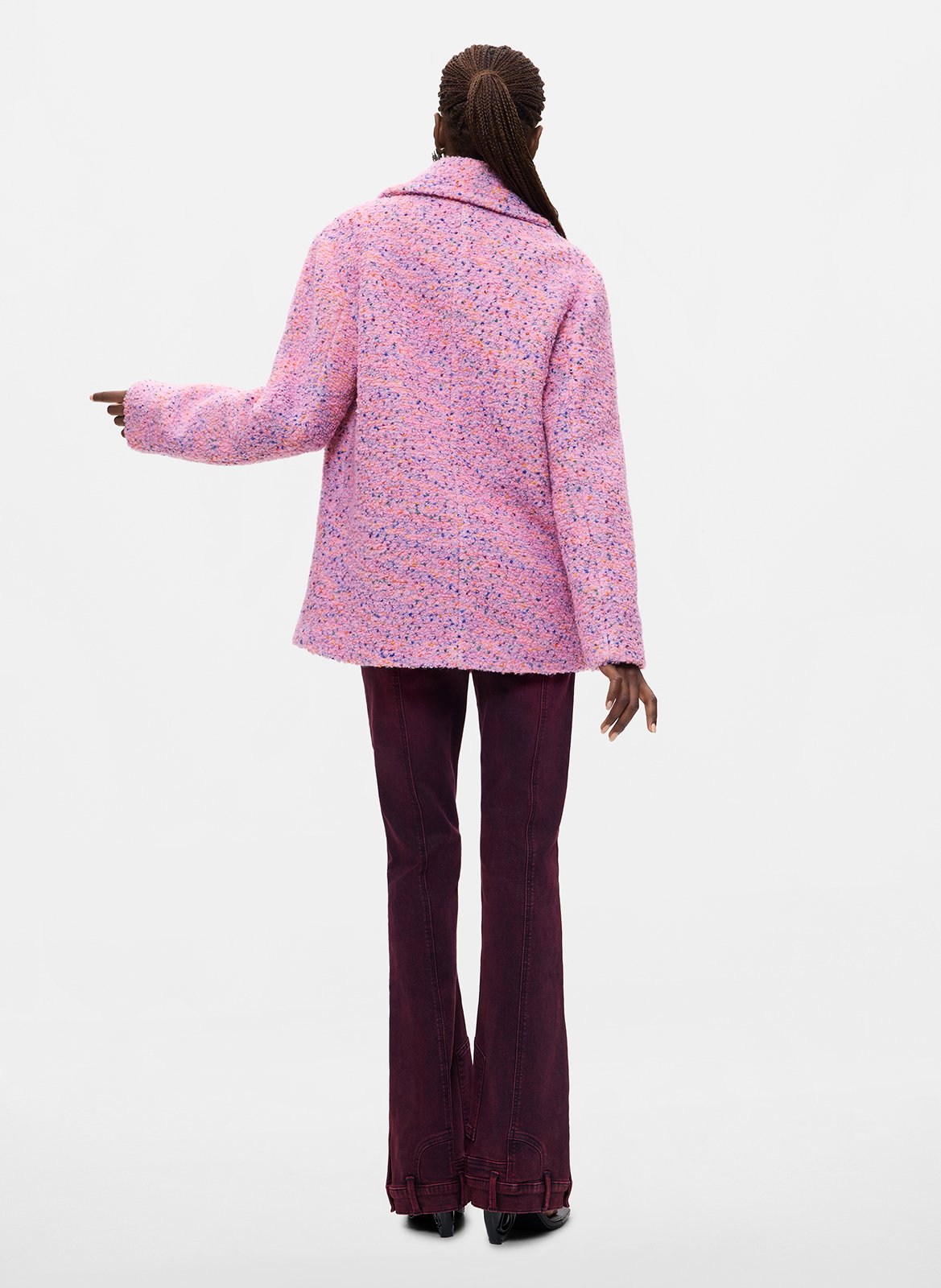 Manteau court col tailleur DESIGUAL Rouge