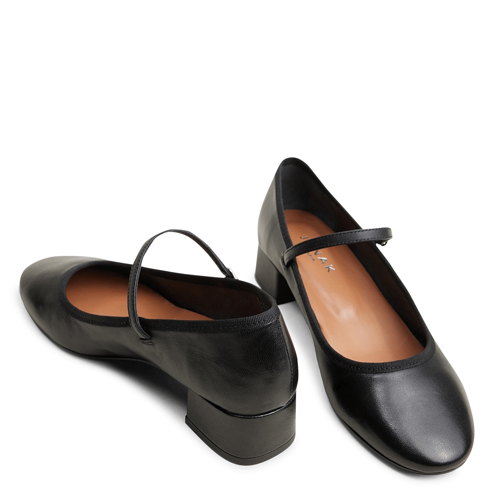 Low-heeled leather Mary Janes JONAK Black