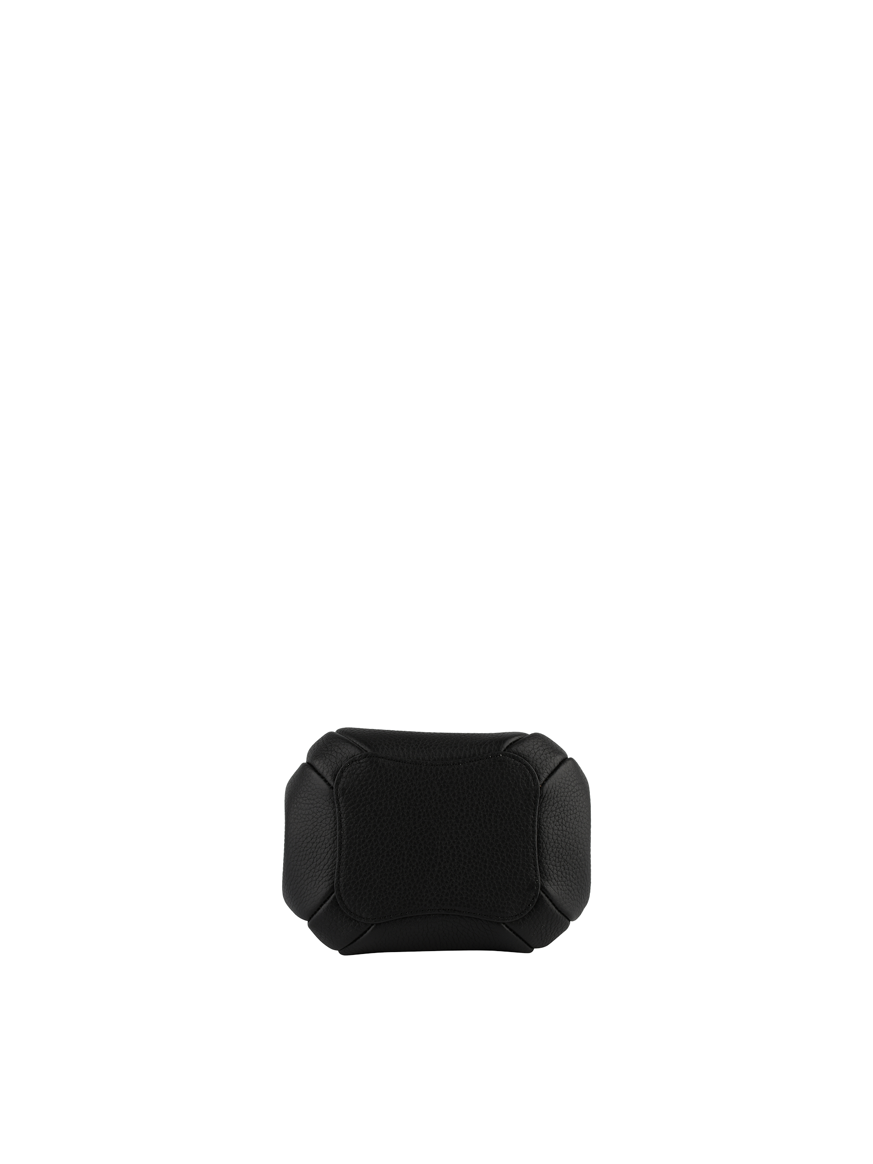 Calfskin leather handbag POURCHET Black