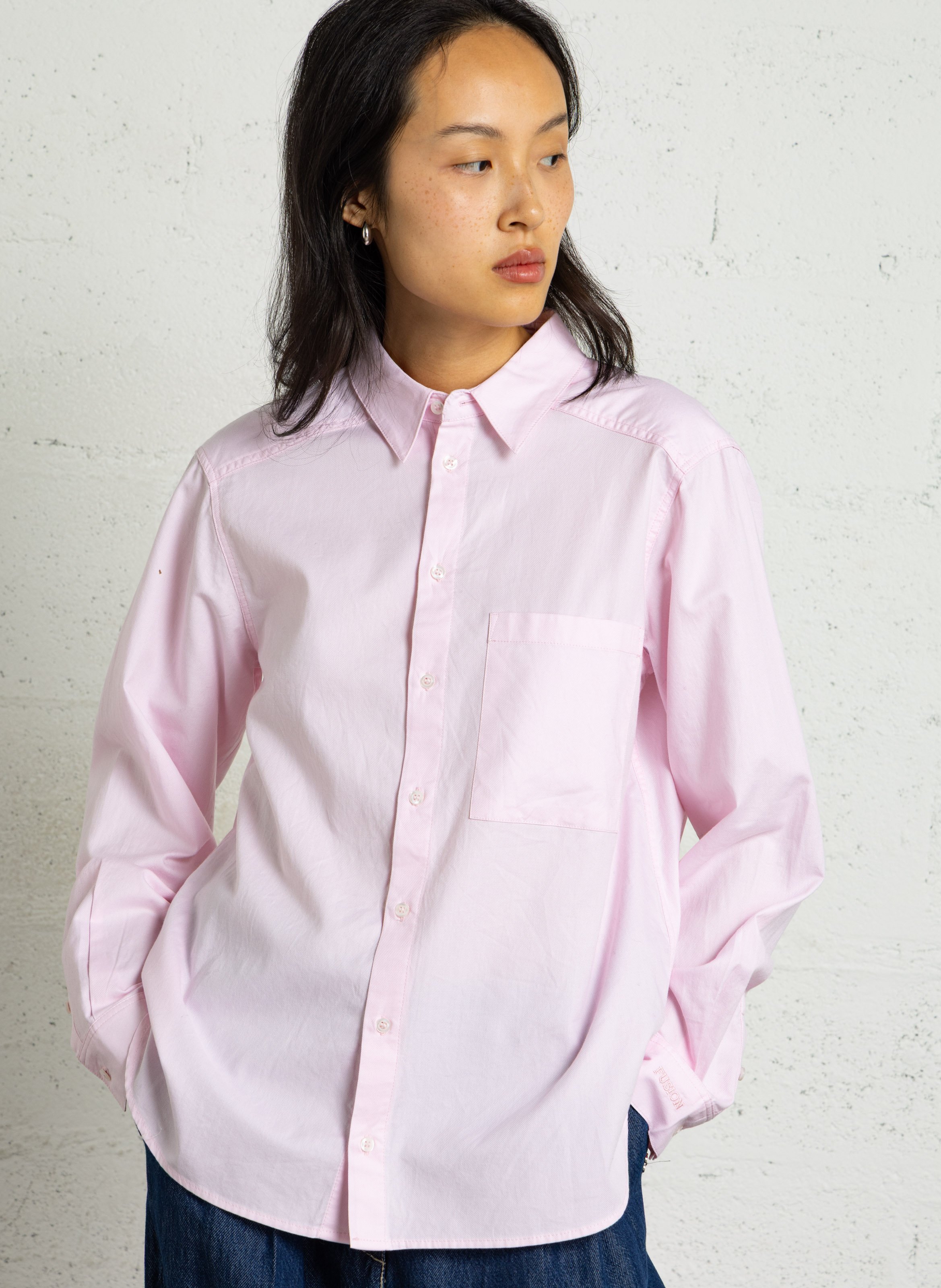 Chemise droite en coton MAISON 123 Rose