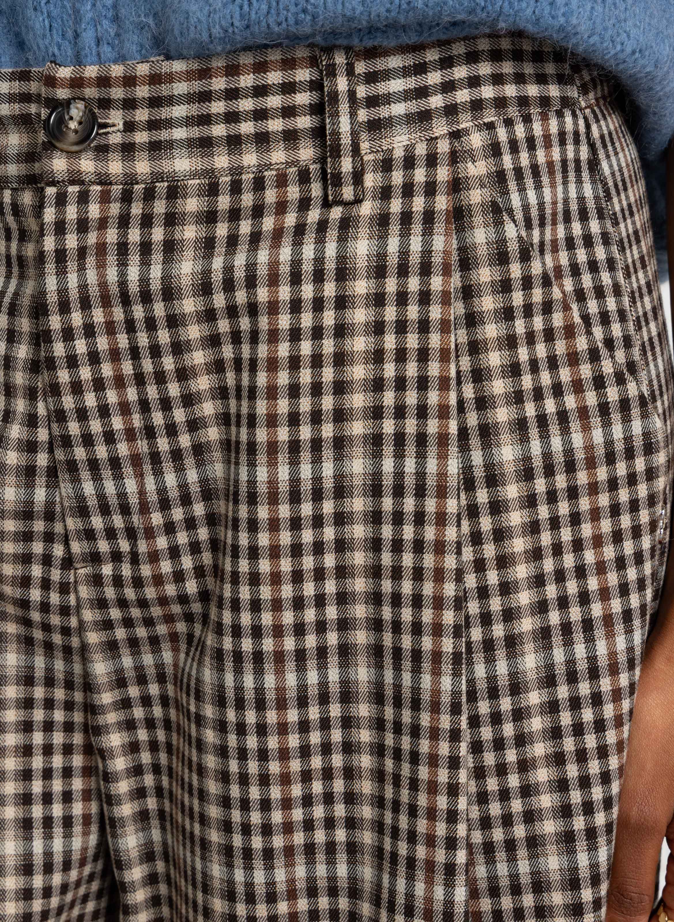Pleated balloon trousers PLEASE Brown