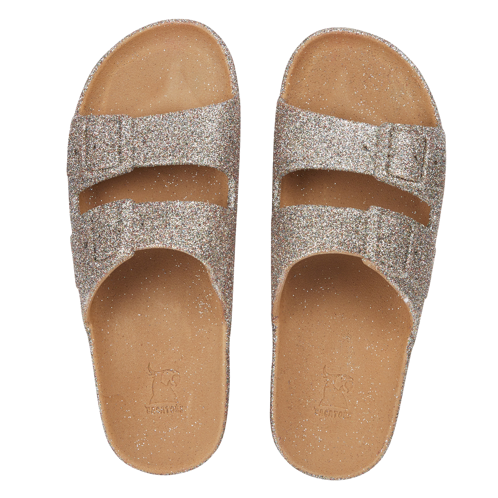 Slippers met pailletten CACATOES DO BRASIL Zilver