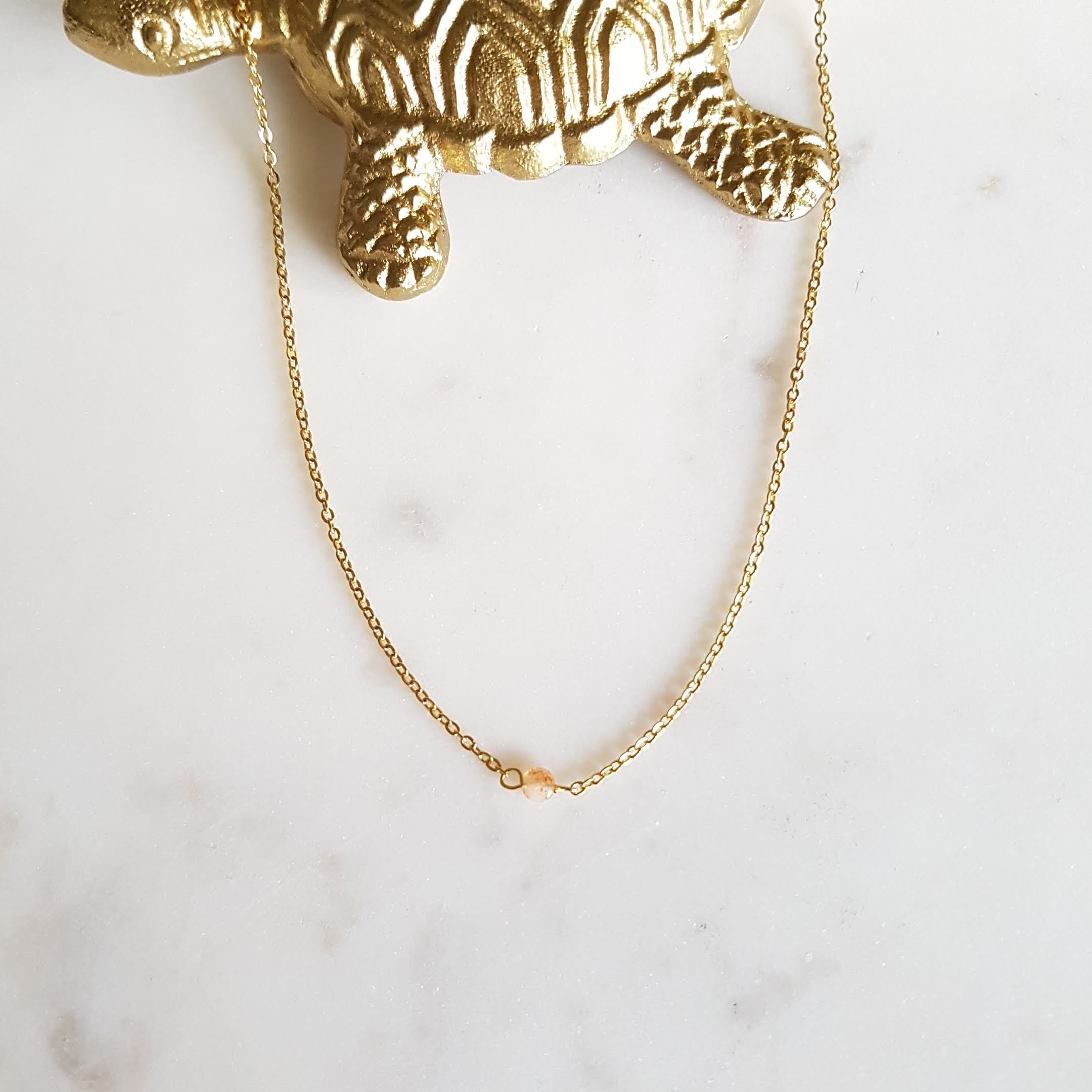 Sunstone necklace GINANDGER Orange