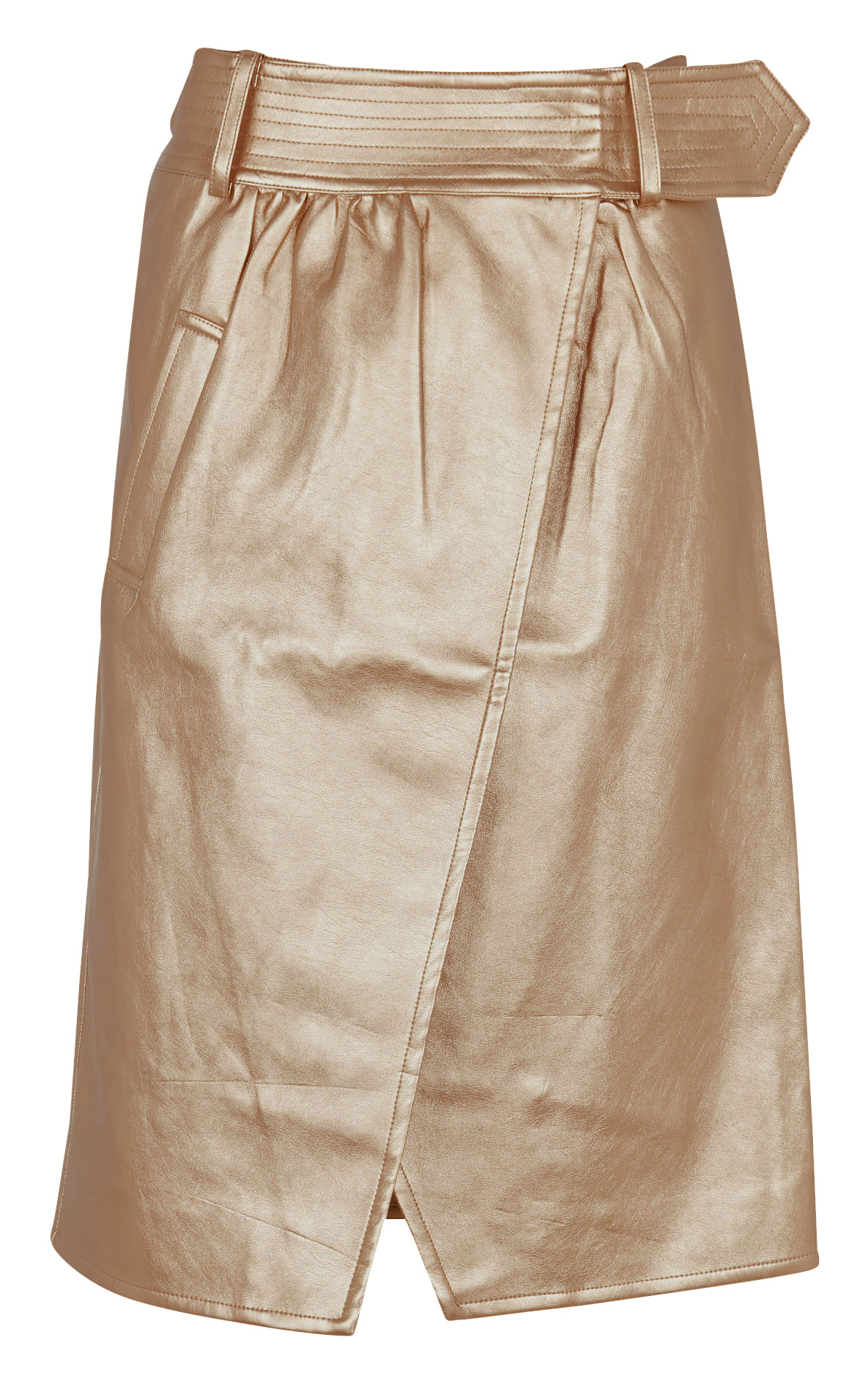 Jupe portefeuille taille haute THE LABEL EDITION Doré