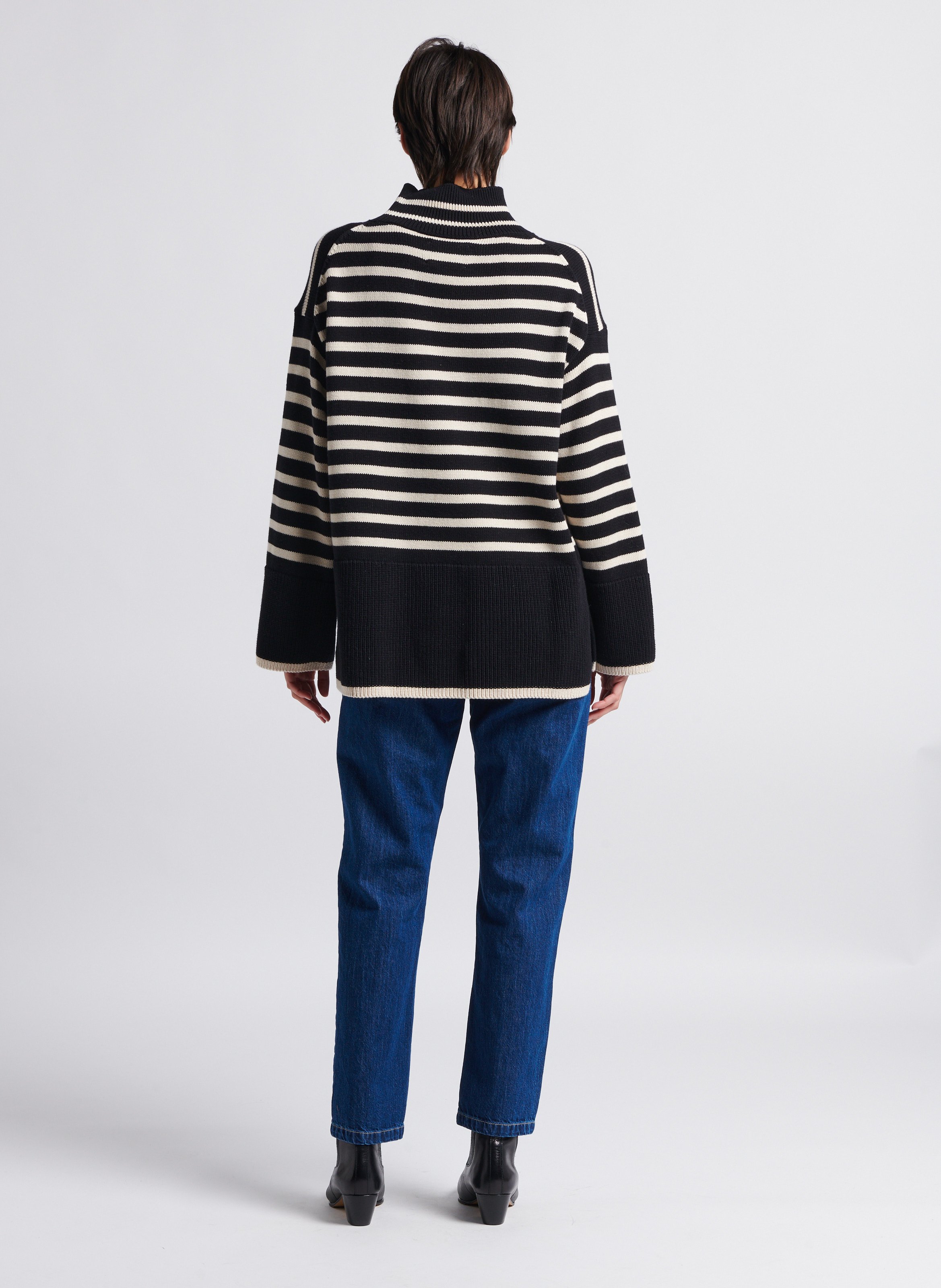 Mom-fit jeans met hoge taille en gelaagd effect Bruin