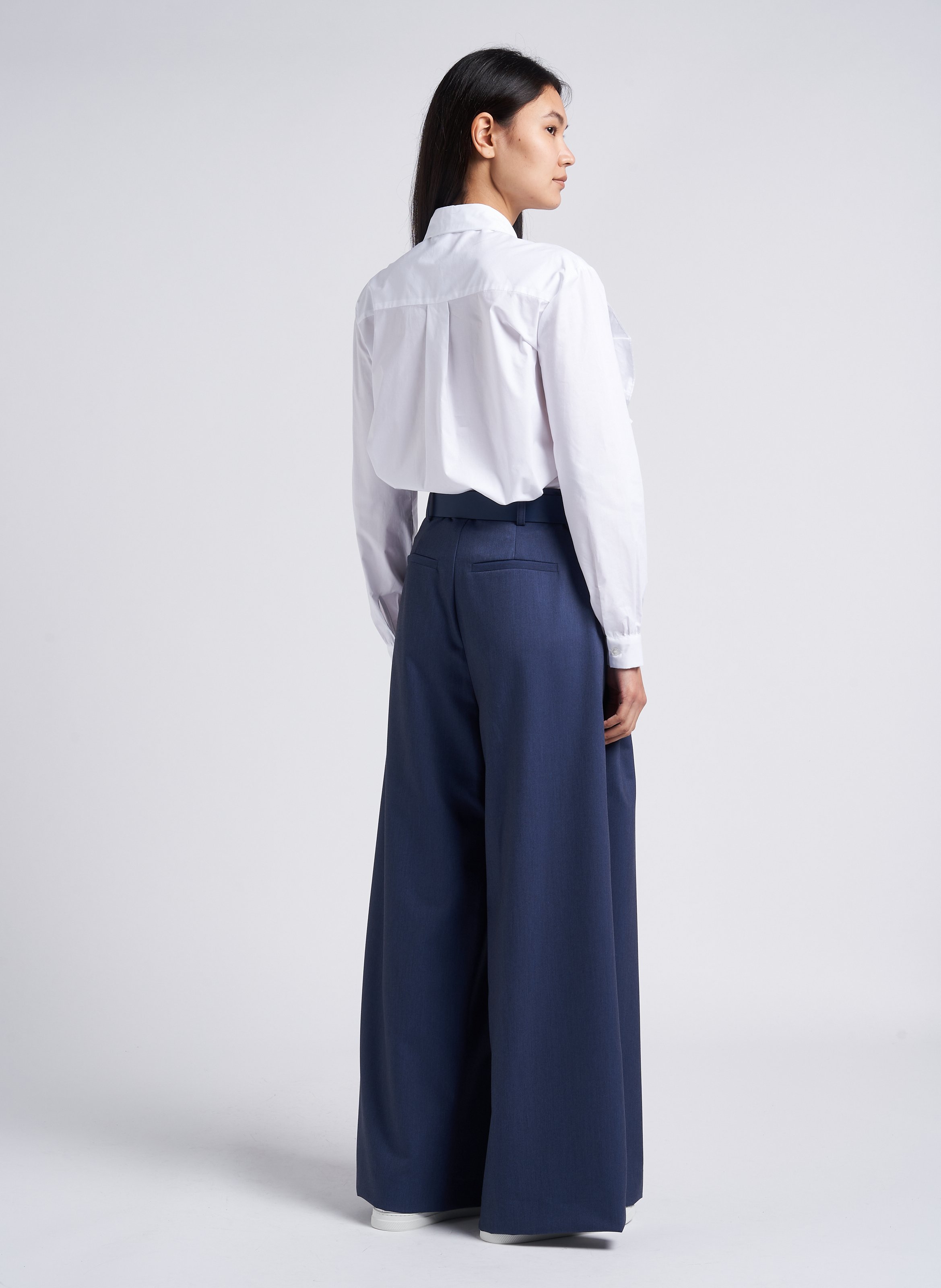 Shirt with frilled collar IMPERIAL White