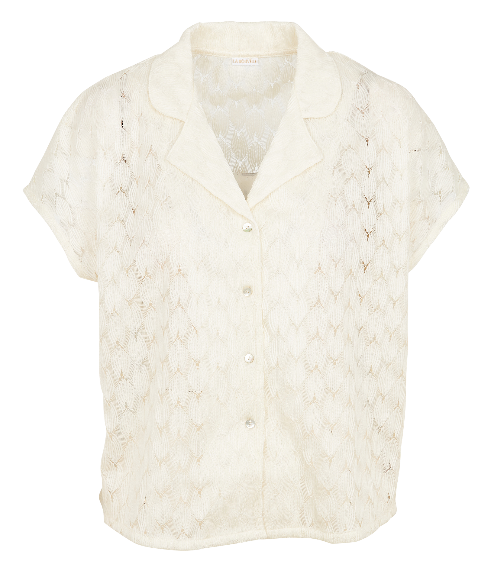 Short-sleeved loose-fit shirt LA NOUVELLE White