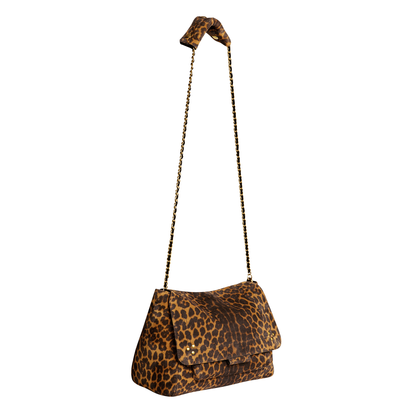 Sac bandoulière en cuir imprimé JEROME DREYFUSS Marron