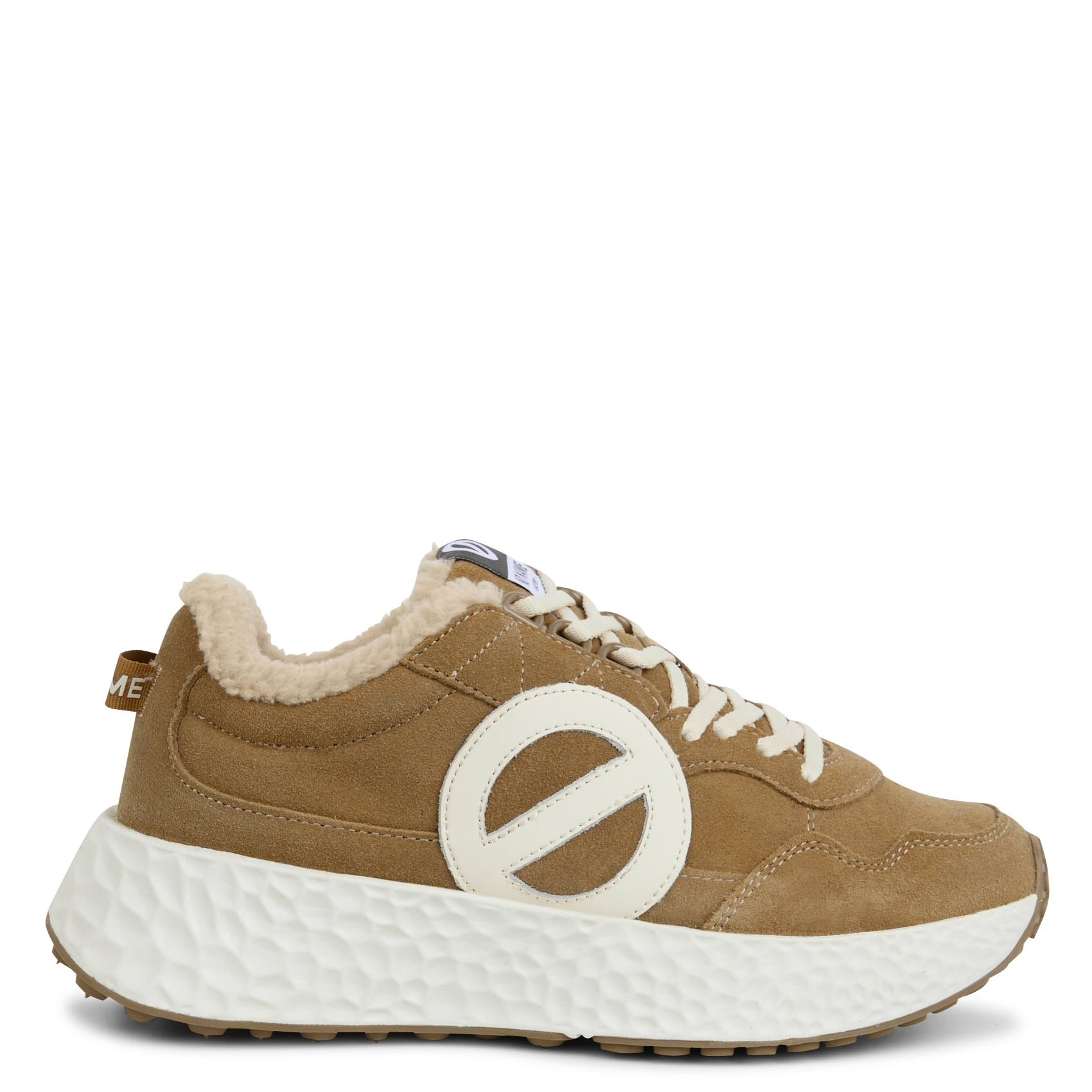 Zapatillas bajas con cuña de cuero aterciopelado NO NAME