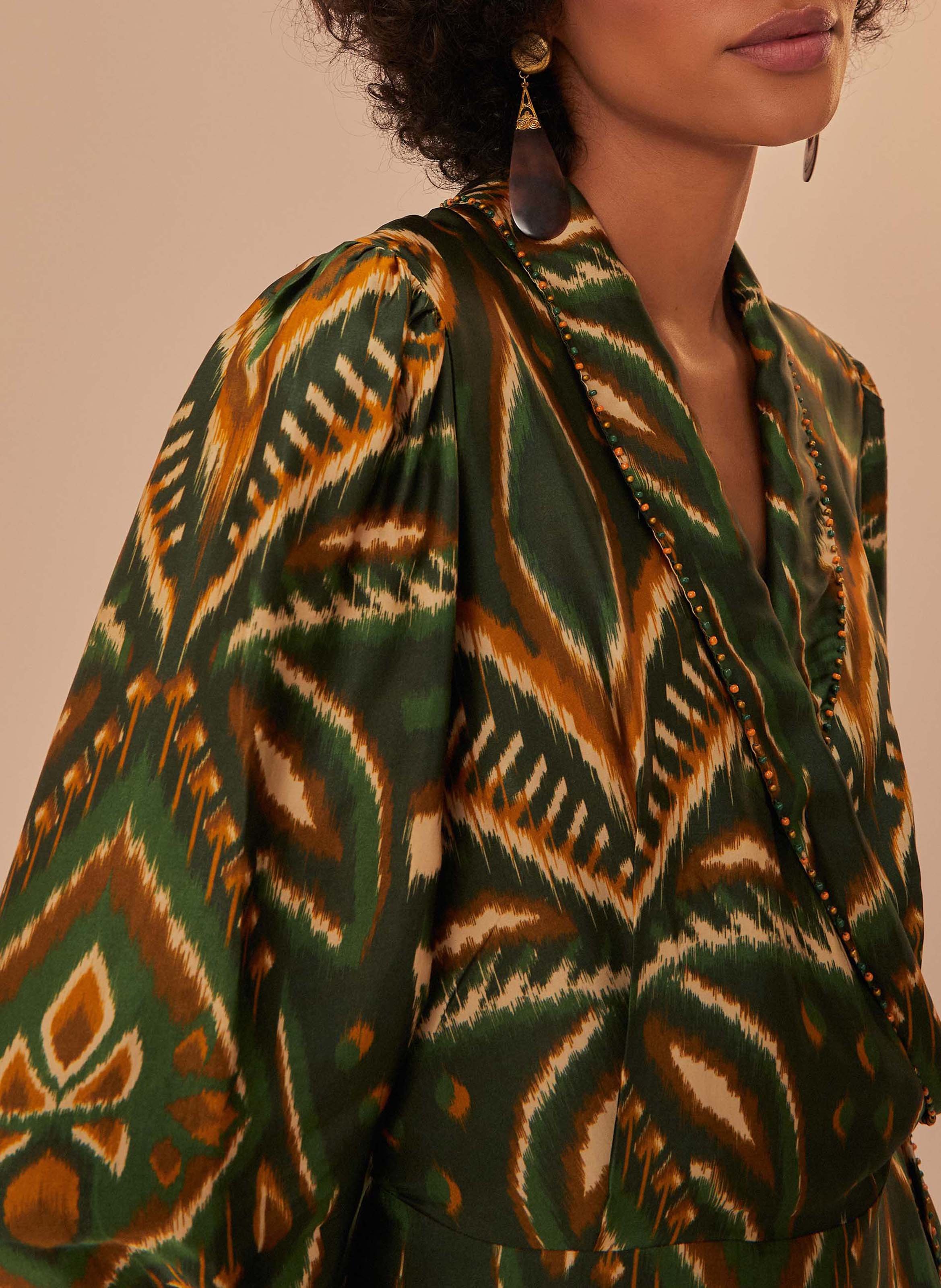 Robe longue imprimée FARM RIO Vert