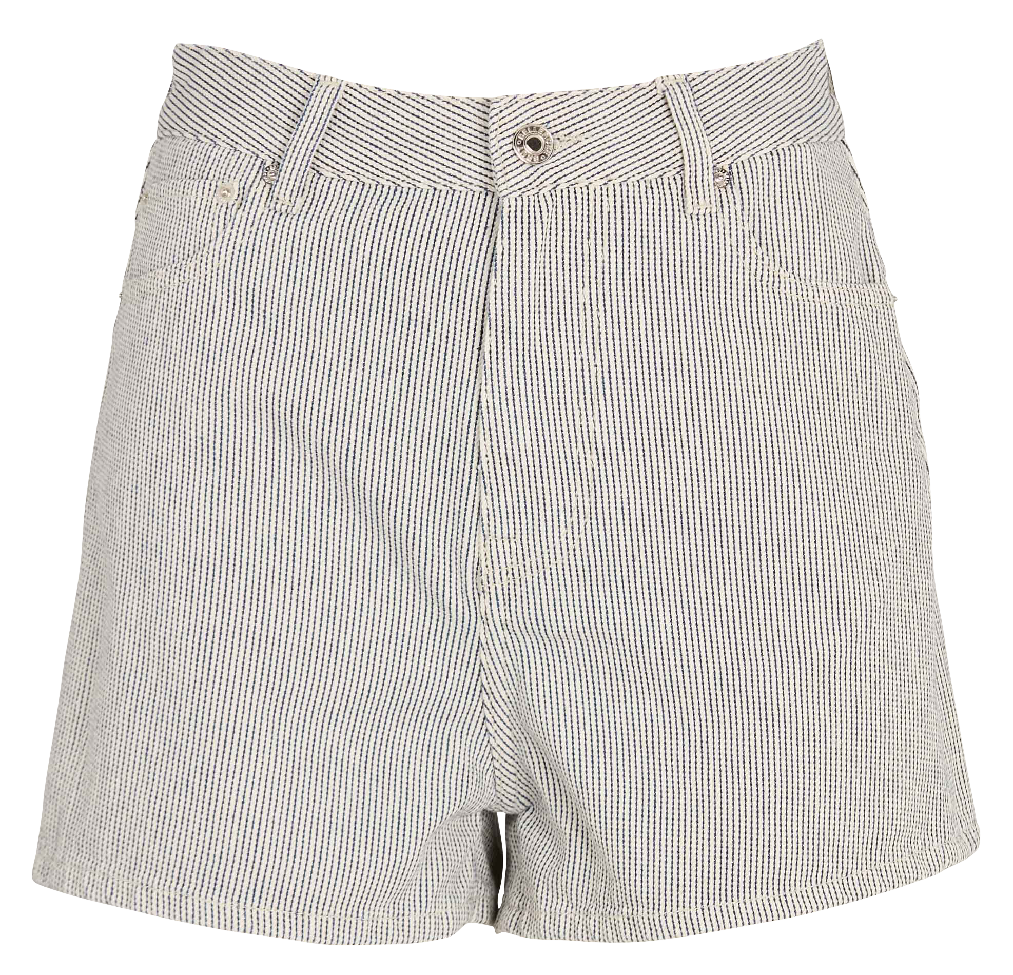 Short droit en coton rayé BELLEROSE Blanc