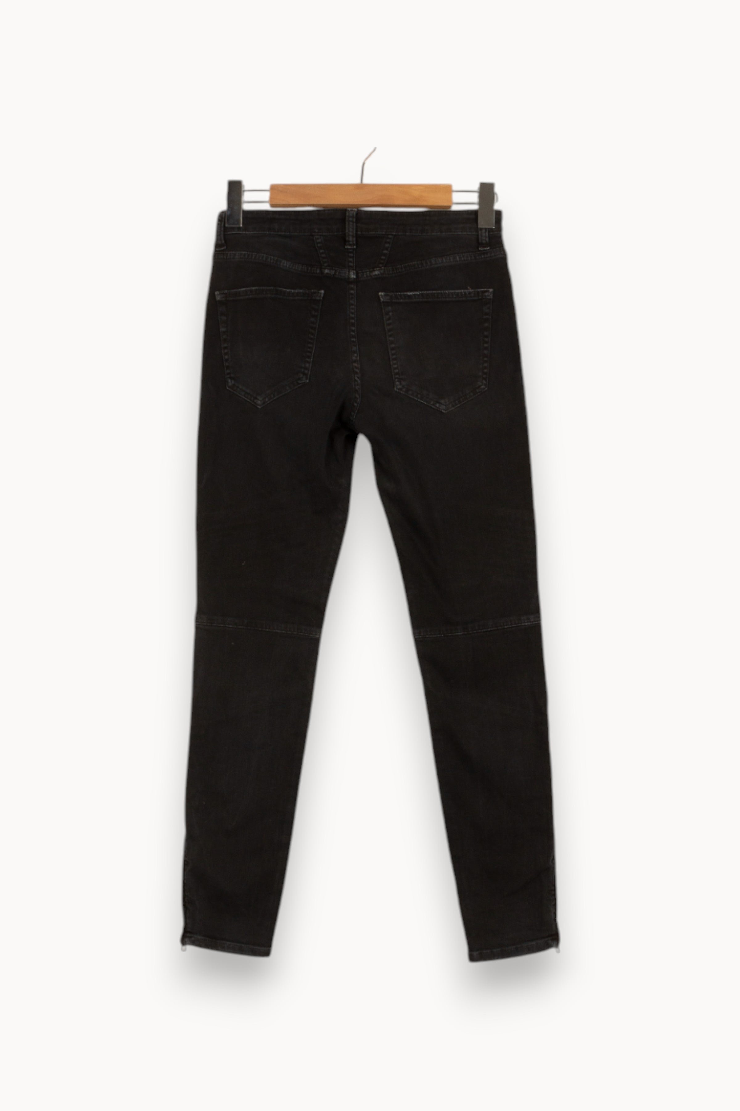 Cropped slim jeans with studs CLOSED - Seconde Main Black