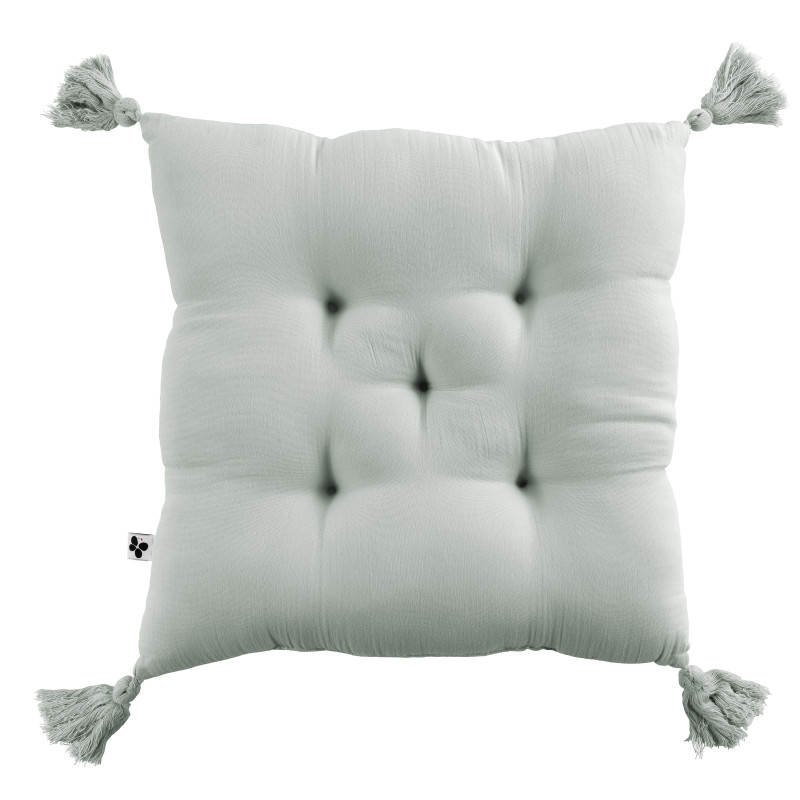 Cotton velvet floor cushion L'EFFET PAPILLON