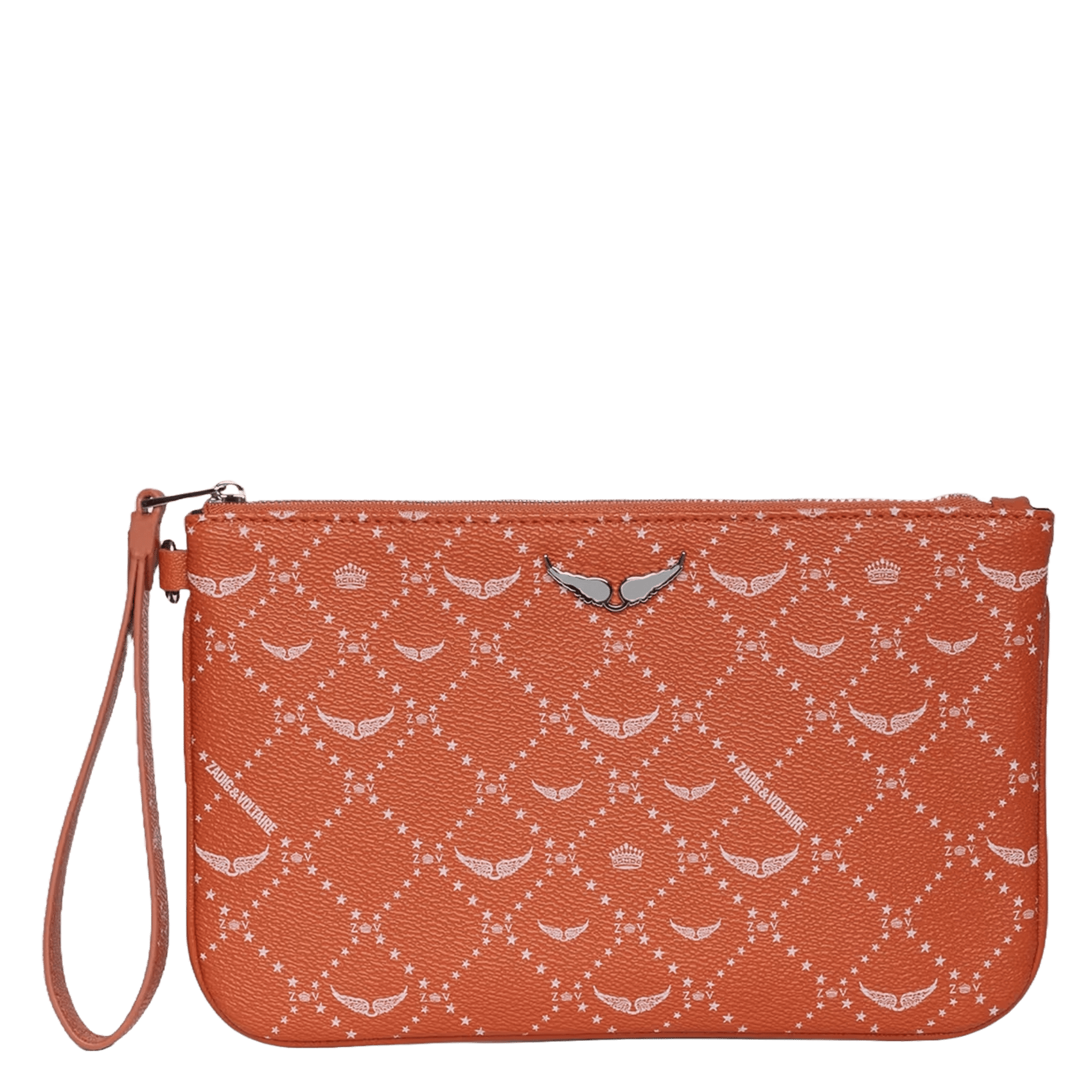Pochette en toile monogramme ZADIG&VOLTAIRE Orange