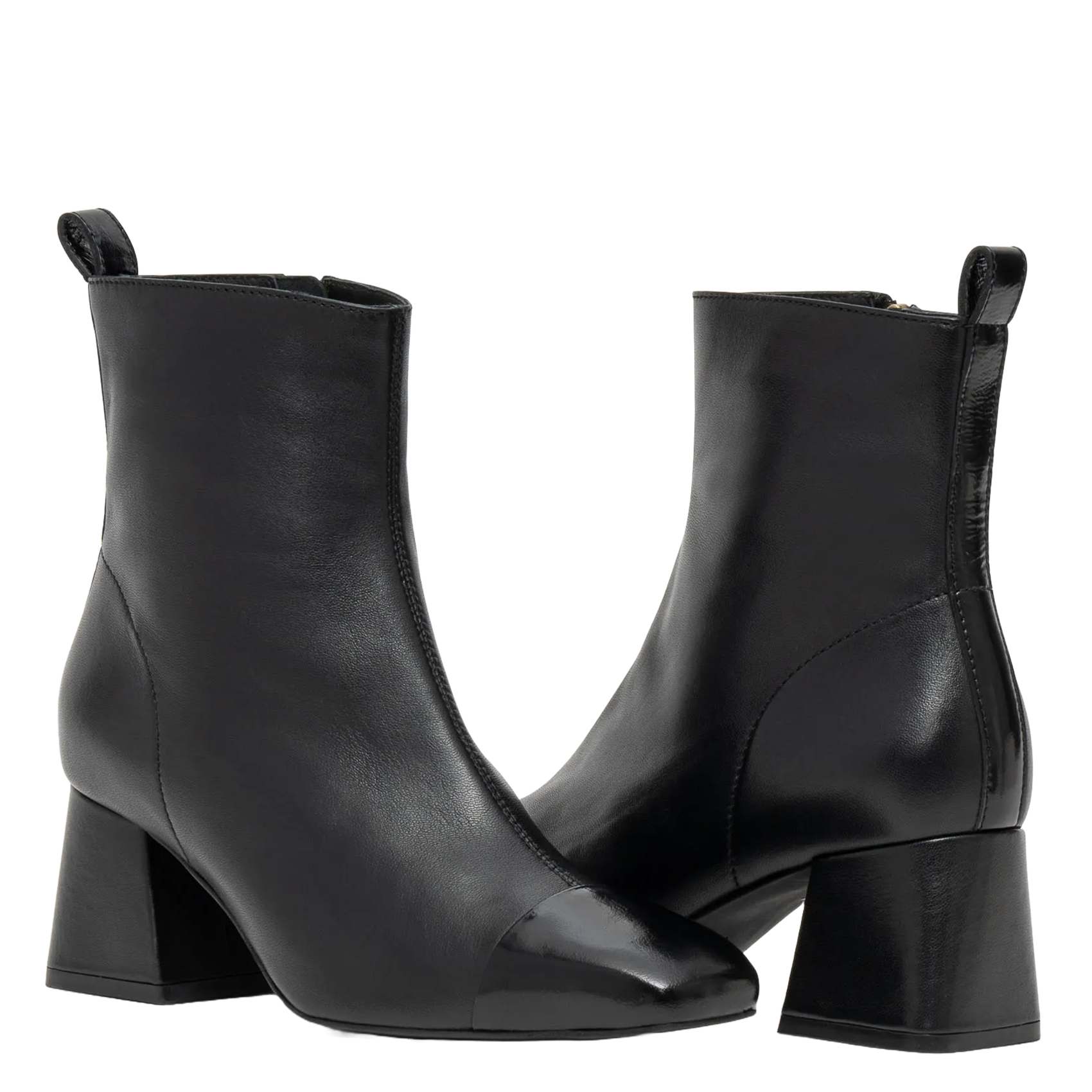 Bottines à talons en cuir BOCAGE Noir