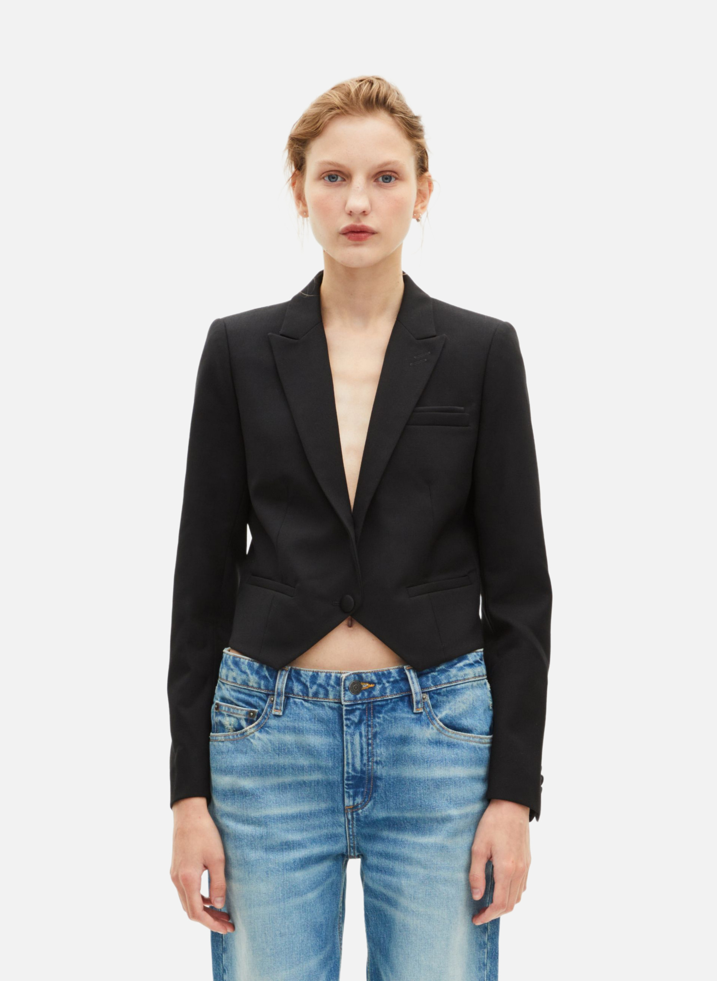 Short asymmetrical jacket THE KOOPLES Black