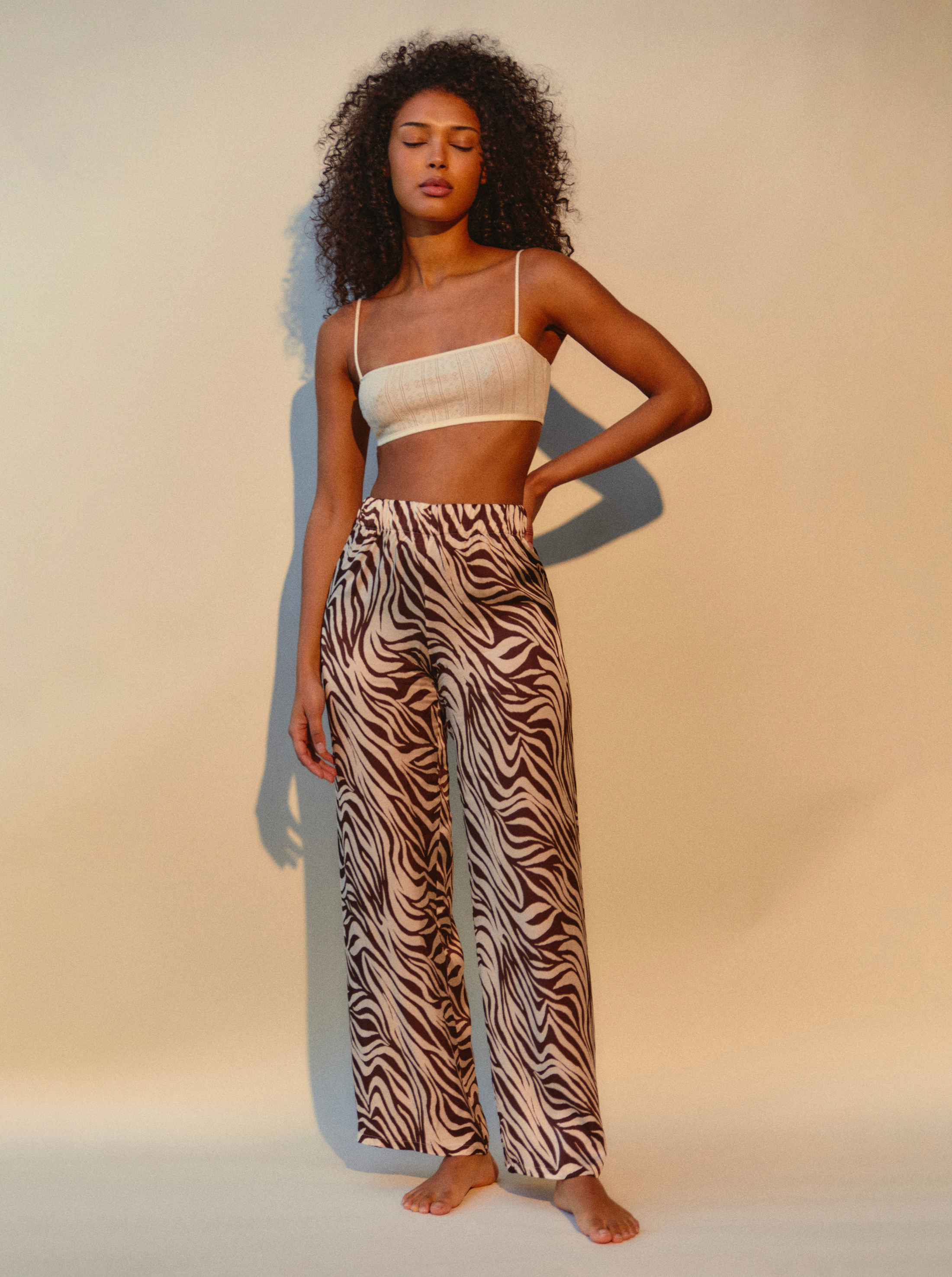 Pantalon chocolate zebra NOO Marron