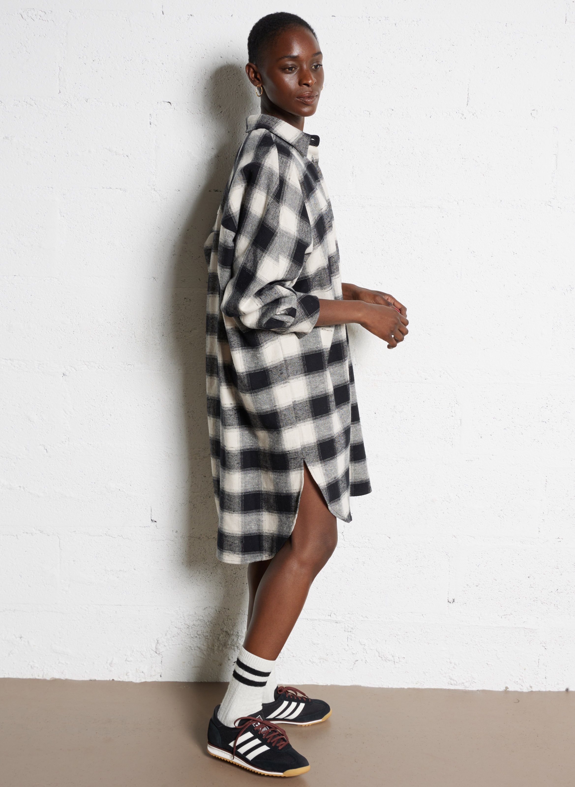 Katoenen overhemdjurk BELLEROSE Groen