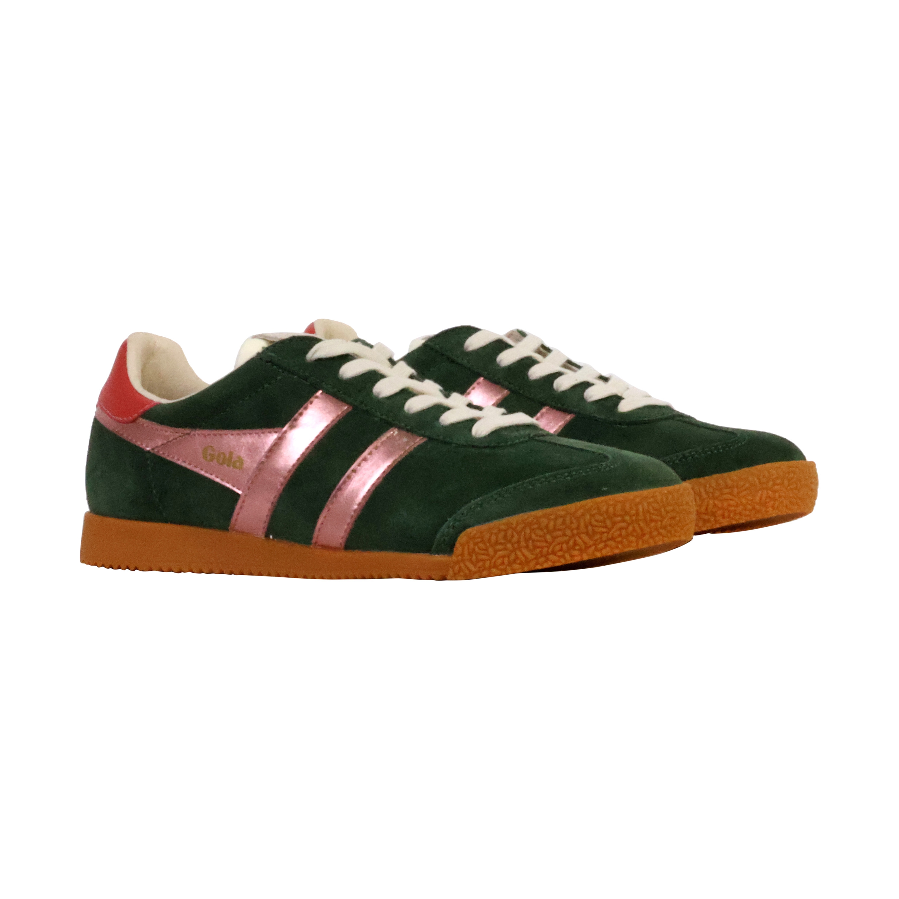 Leather sneakers with glitz detail GOLA Green
