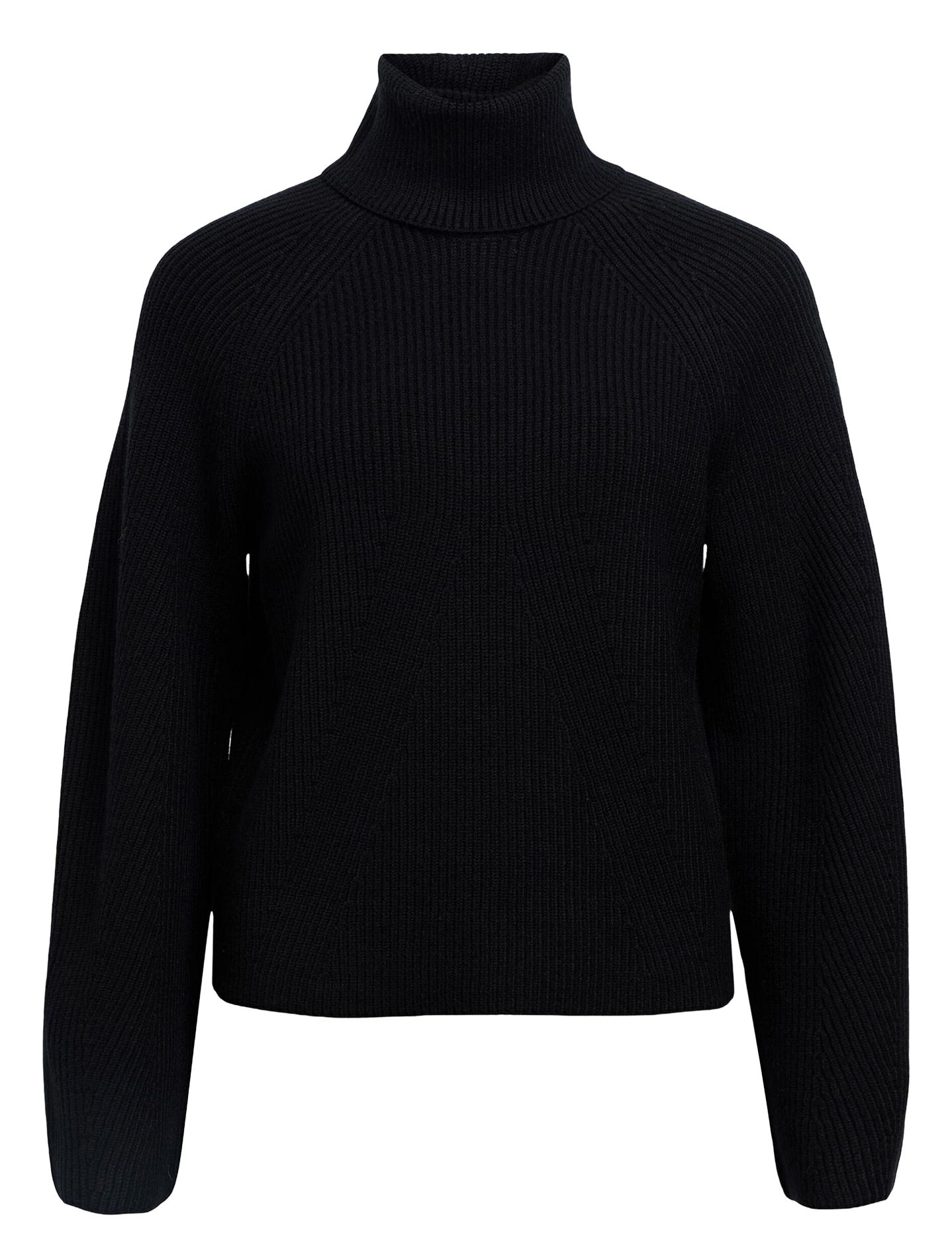 Rechte, gebreide coltrui OBJECT Zwart