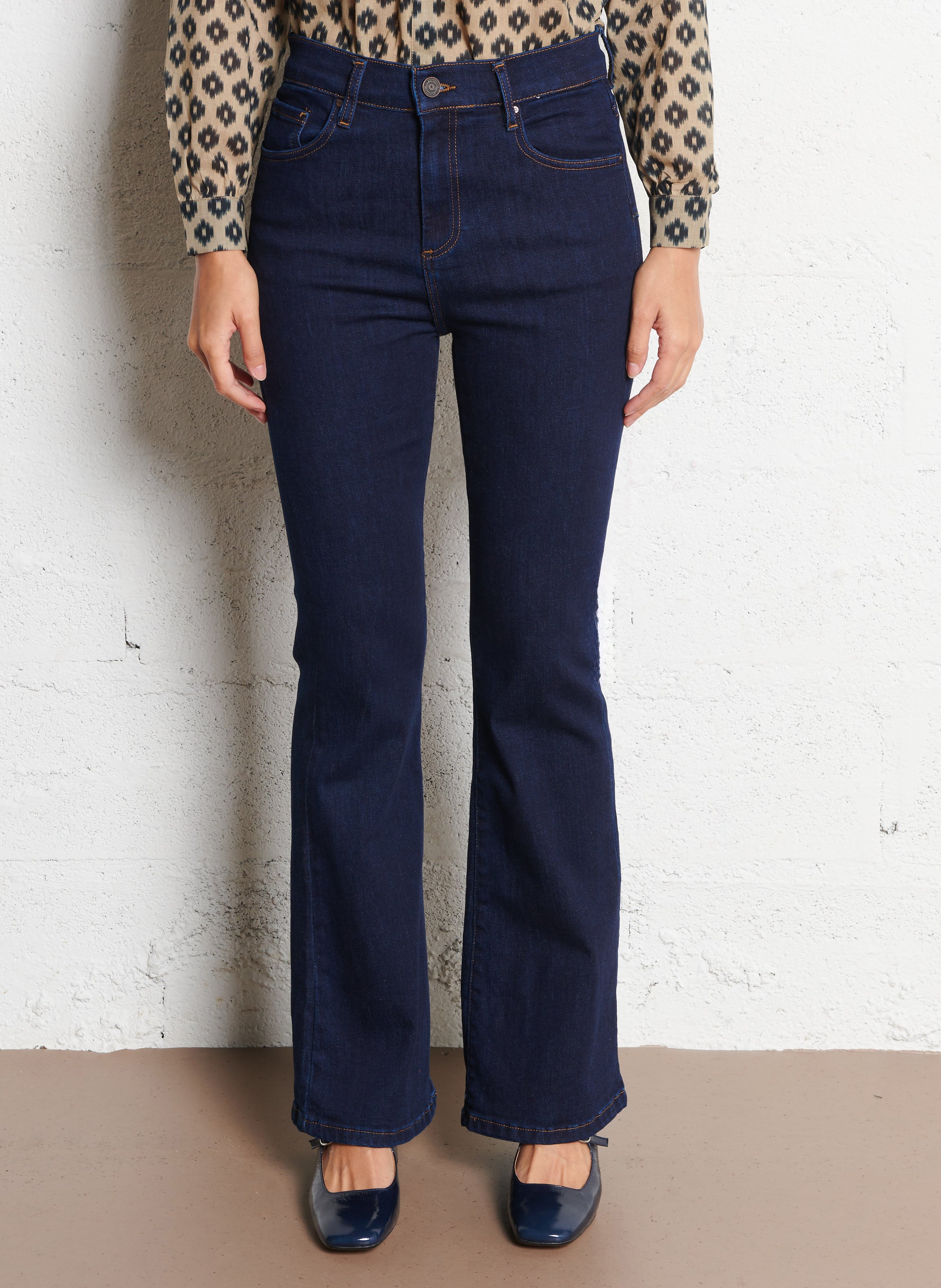 Jean boot-cut en coton mélangé SUD EXPRESS Bleu