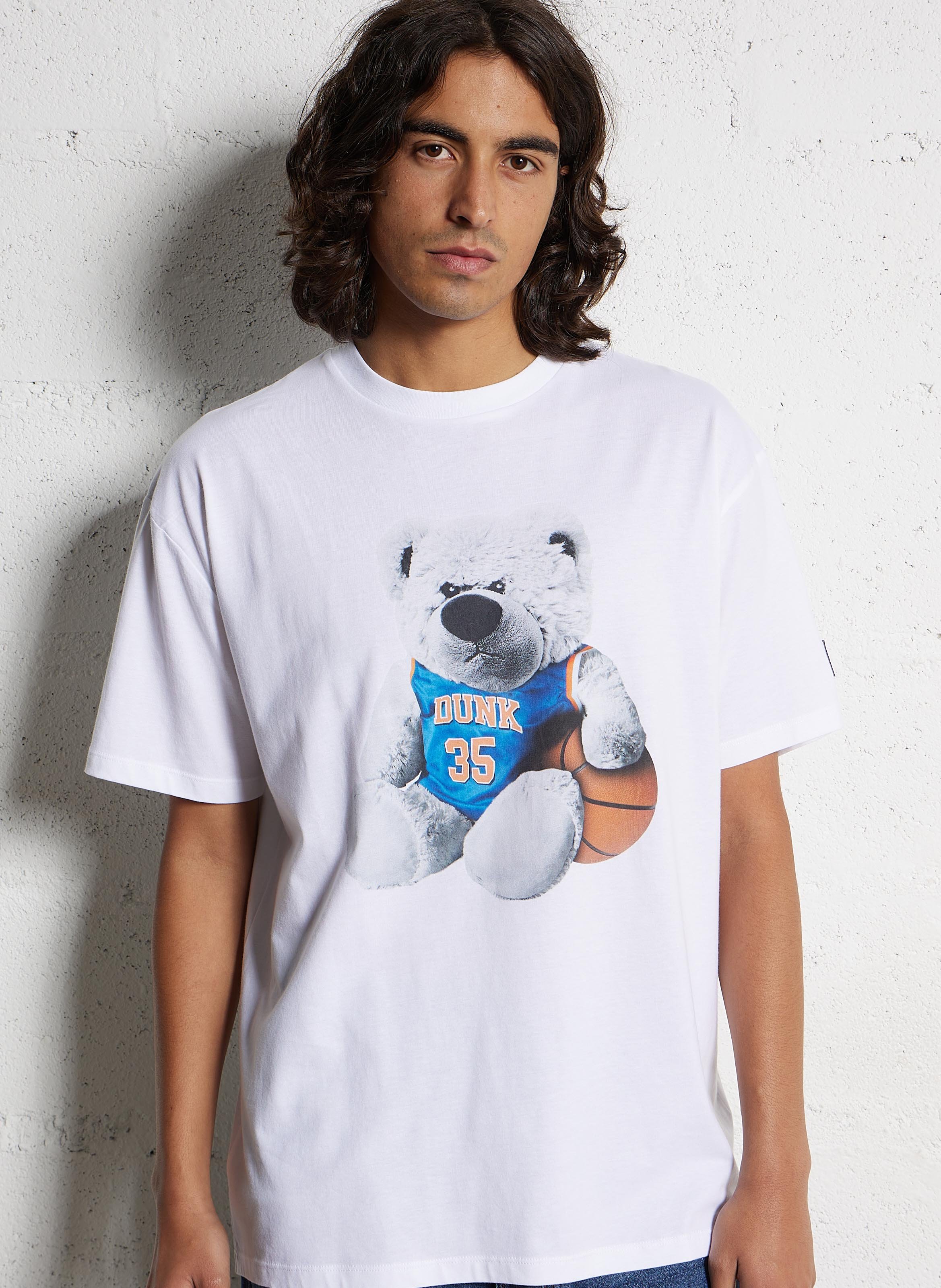 Abito corto collo classico con bottoni in cotone LE TEMPS DES CERISES Bianco