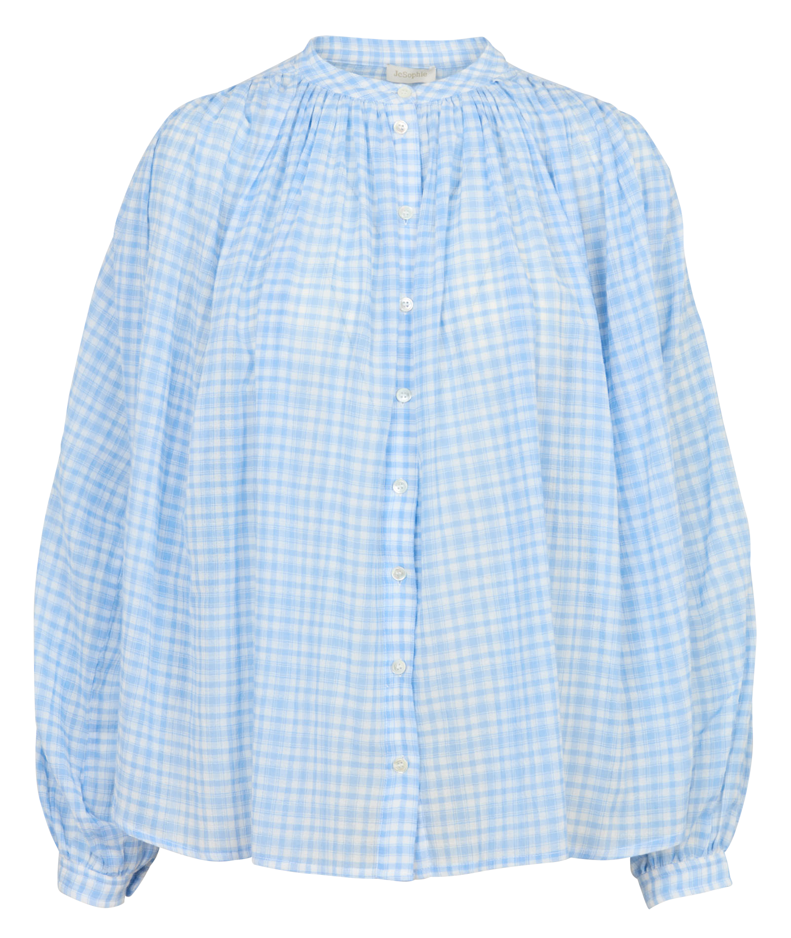 Chemise oversize col mao en coton JC SOPHIE Bleu
