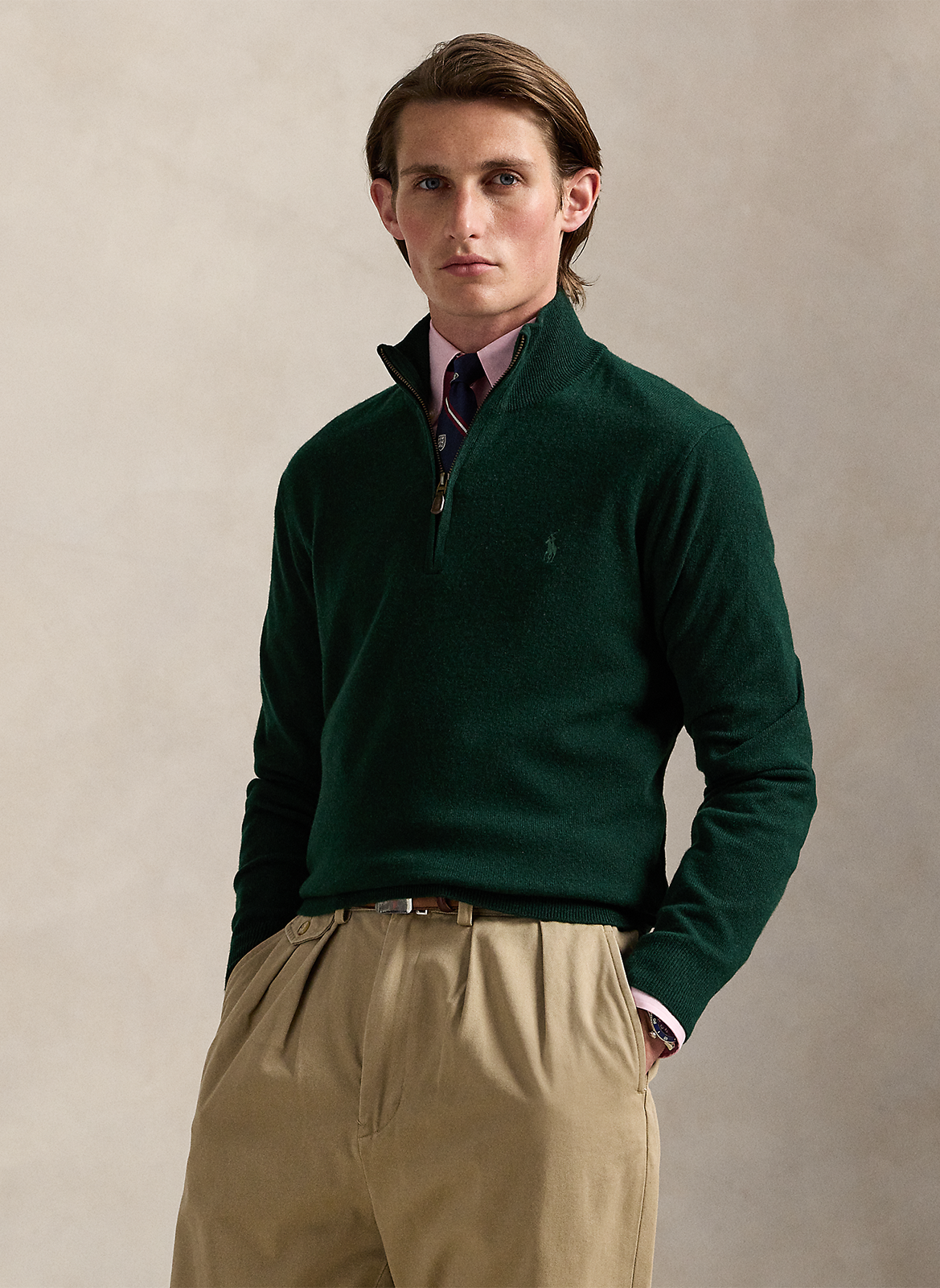 Regular-Fit-Pullover aus Merinowolle mit Stehkragen und Stickerei POLO RALPH LAUREN