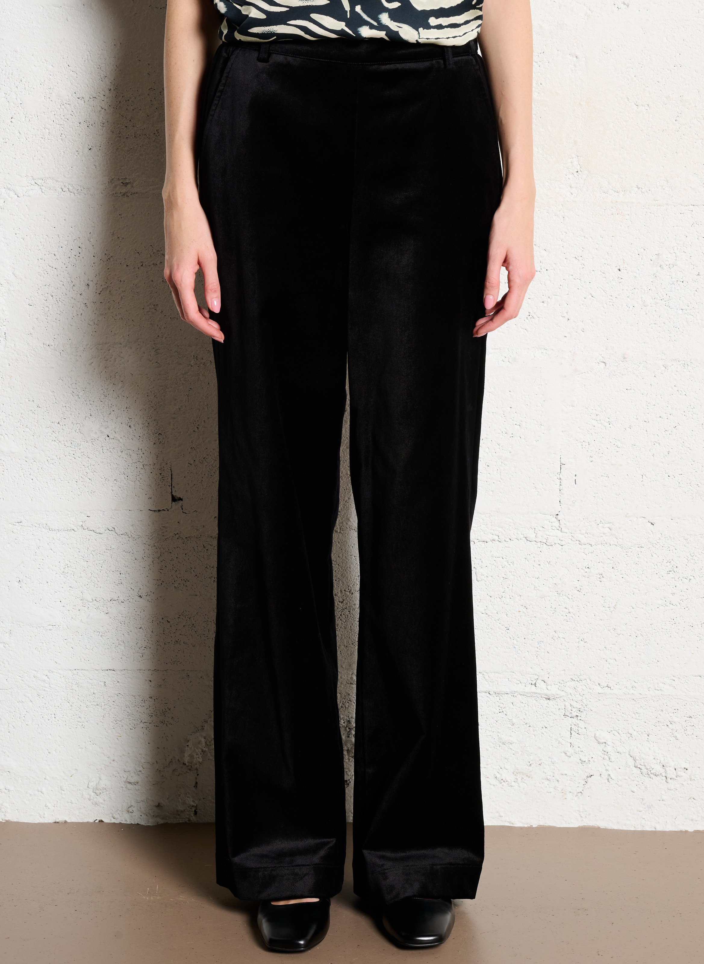 Cotton-blend chinos MAISON 123 Black