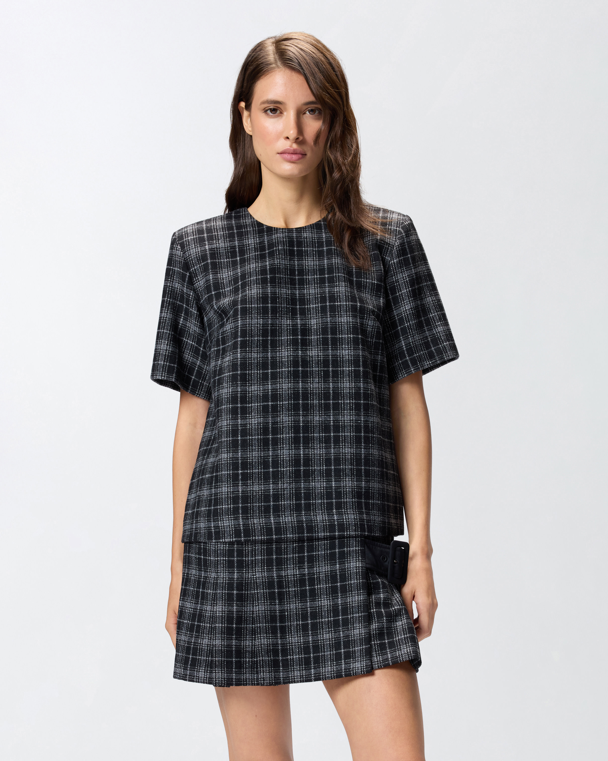 Checky checked midi dress PINKO Multicolored