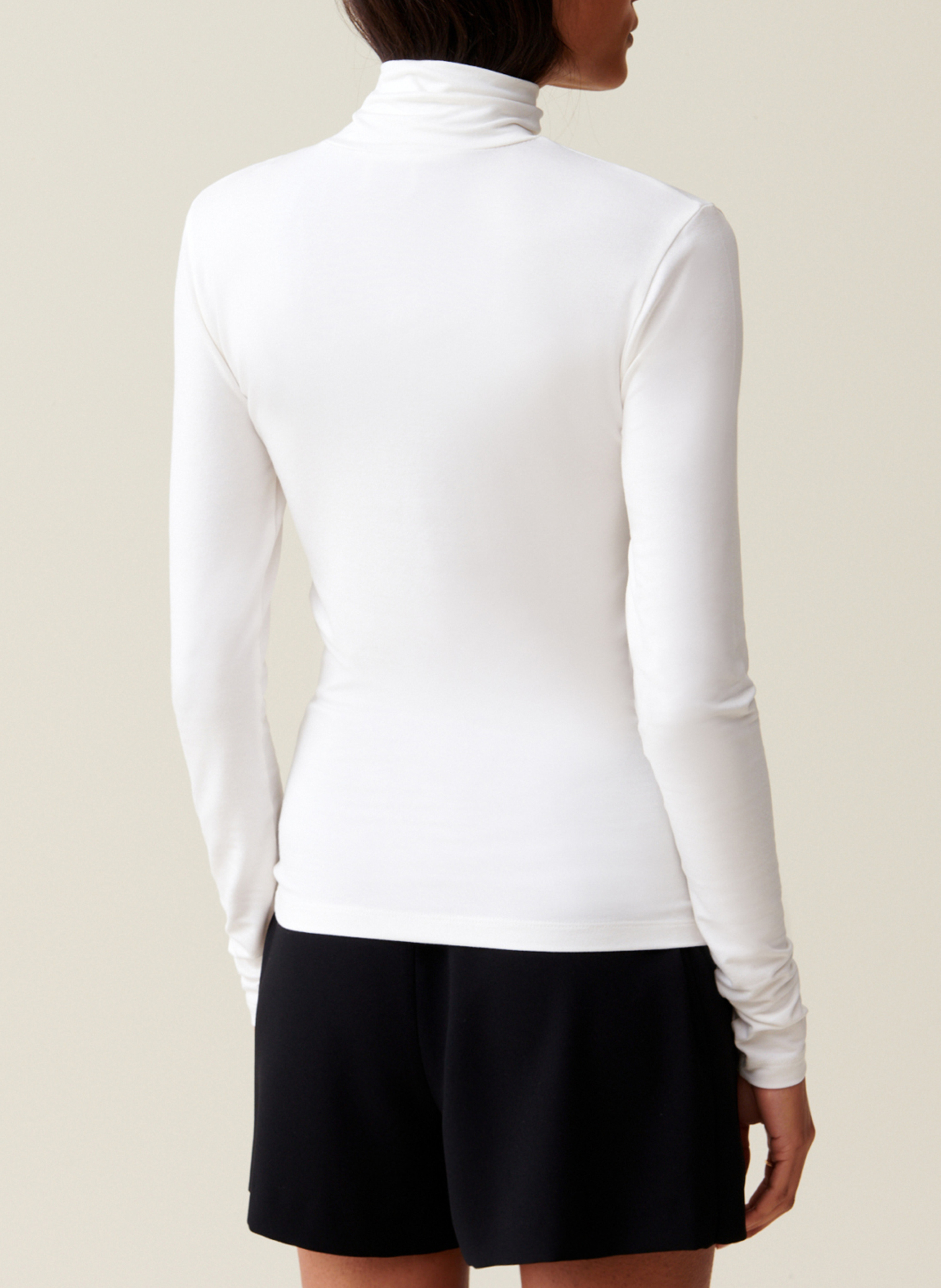 Top met lange mouwen en opstaande kraag CLAUDIE PIERLOT Beige