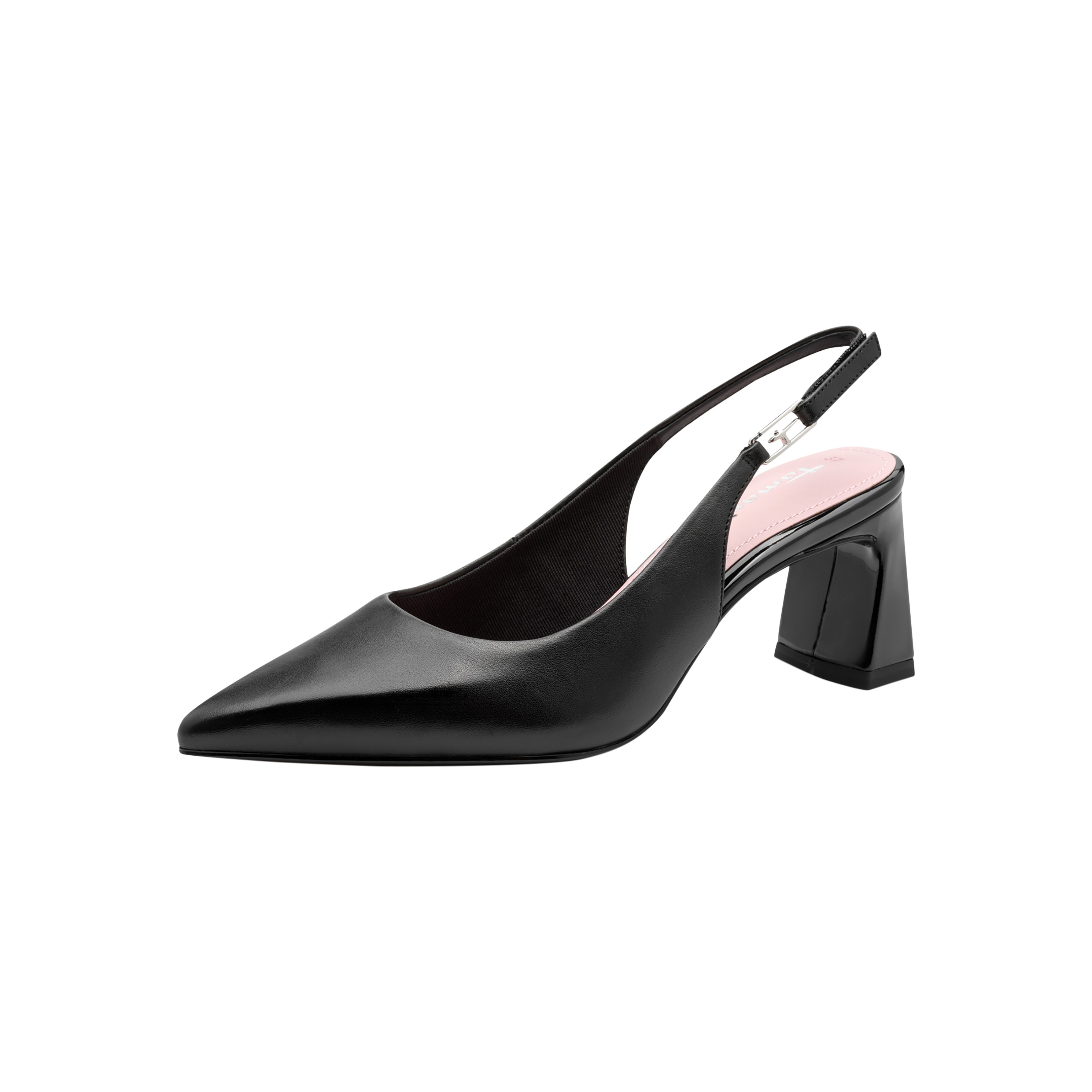 Leather high-heeled pumps TAMARIS Black